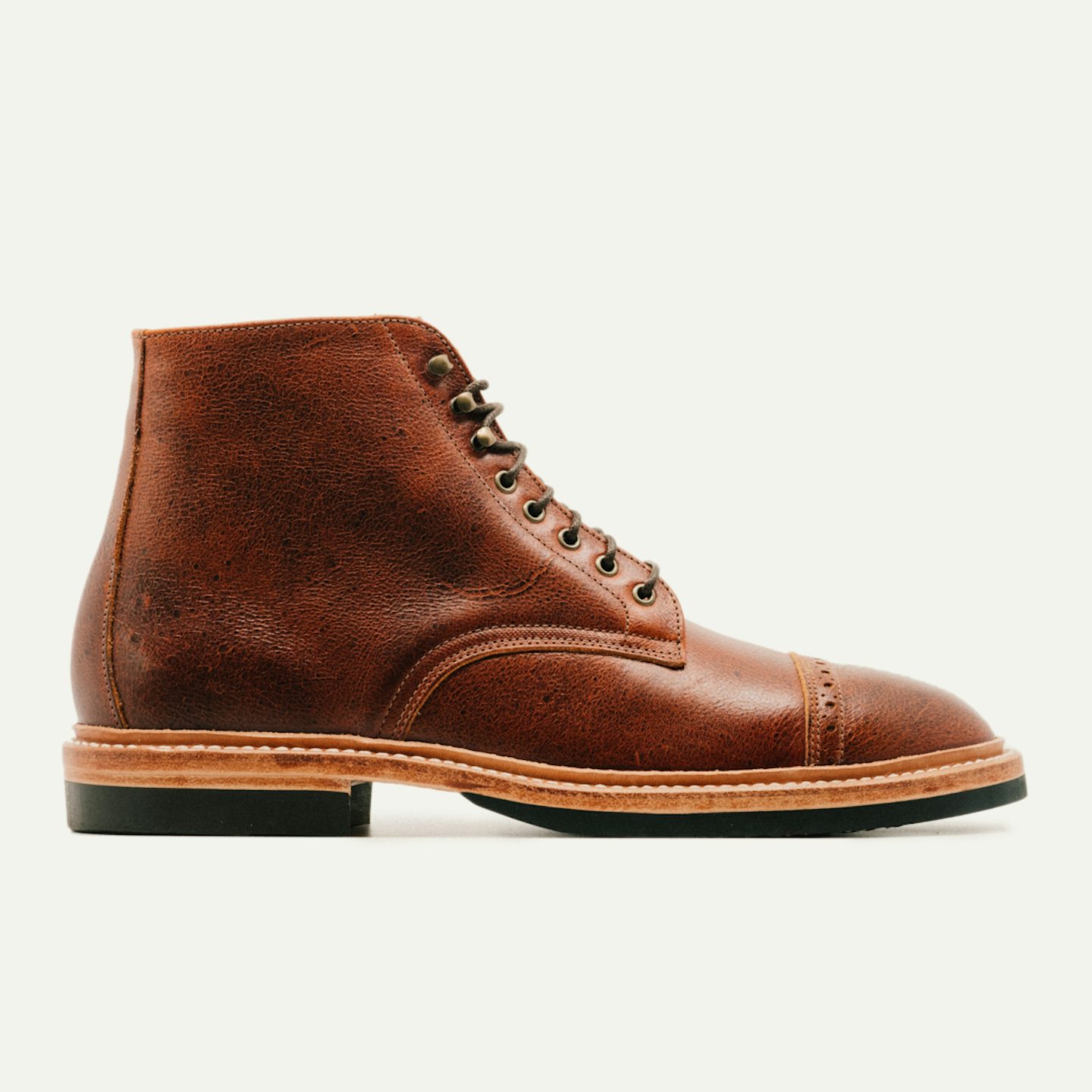 Lakeshore Jump Boot - Caramel Tan Naked Kudu, Vibram 705 Half Sole