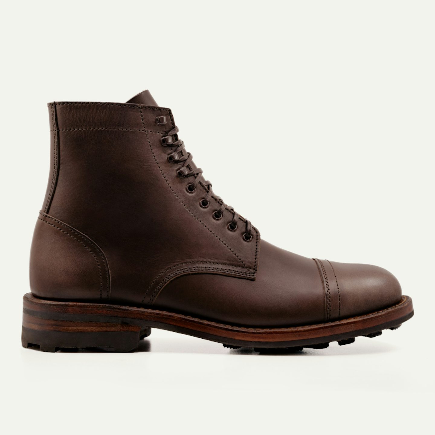Cap-Toe Trench Boot - Badalassi Minerva Liscio Castagno, Dainite