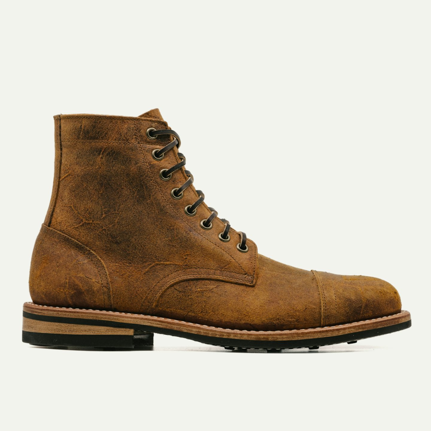 ガウディ Cap-Toe Trench Boot - CF Stead Coach Waxy Mohawk, Dainite Rubber