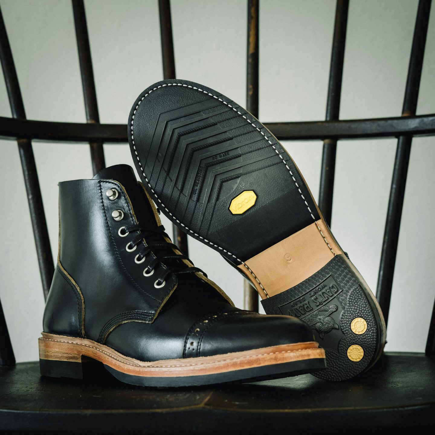 Cap-Toe Field Boot - Teacore Black Chromexcel, Vibram 705