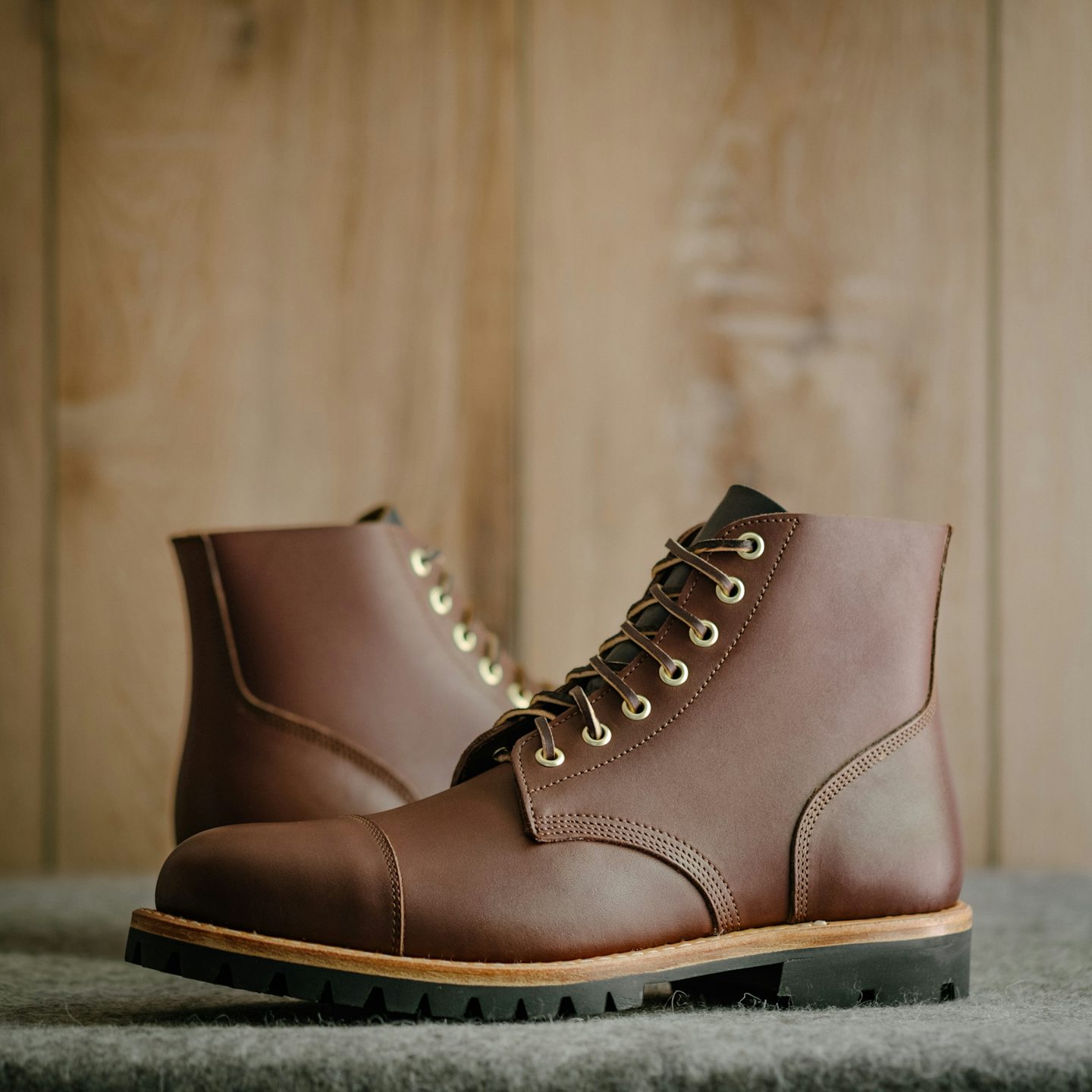 Chestnut Logger Cap-Toe Field Boot - Detail Image One