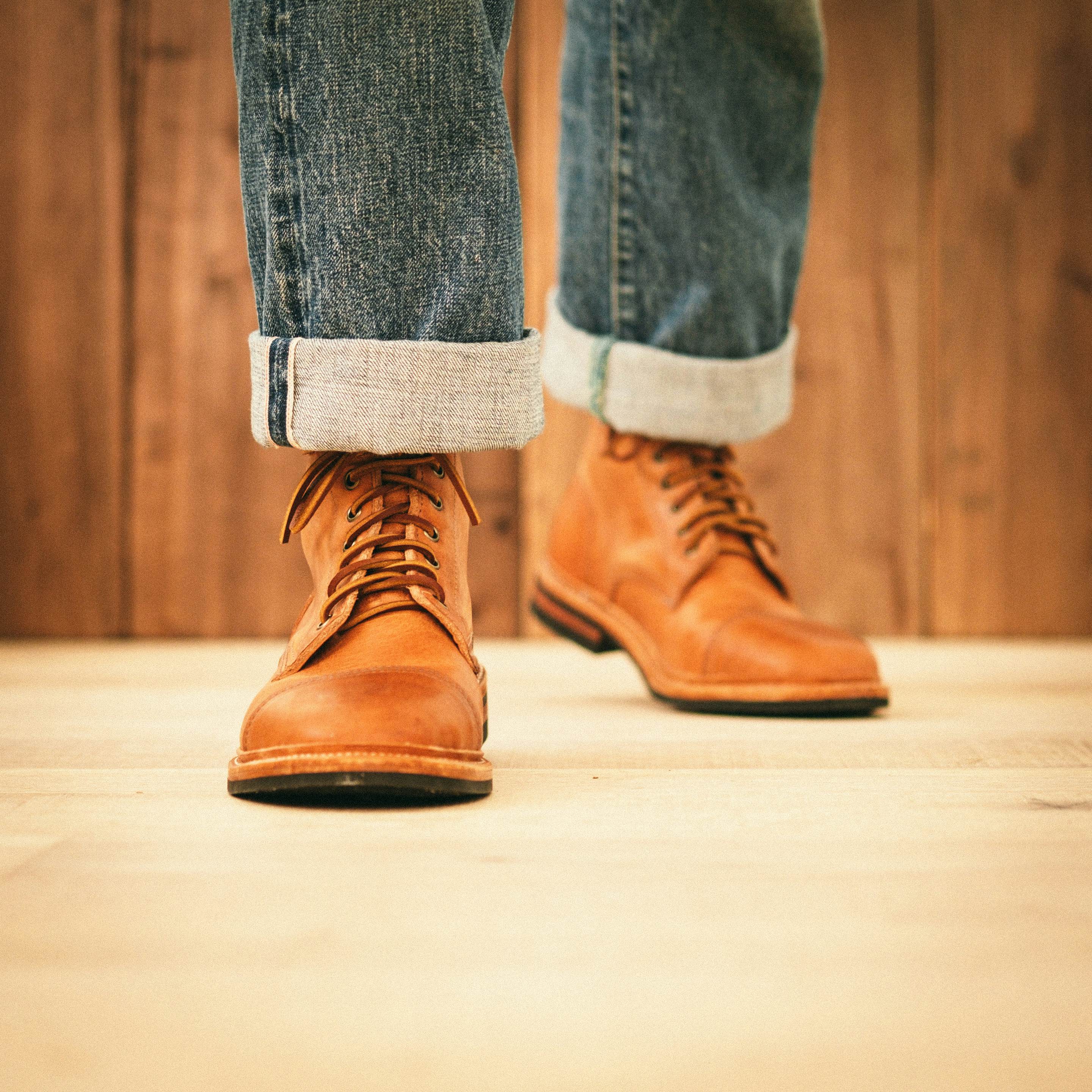 CapToe Trench Boot Natural Dublin, Dainite RubberStudded Sole