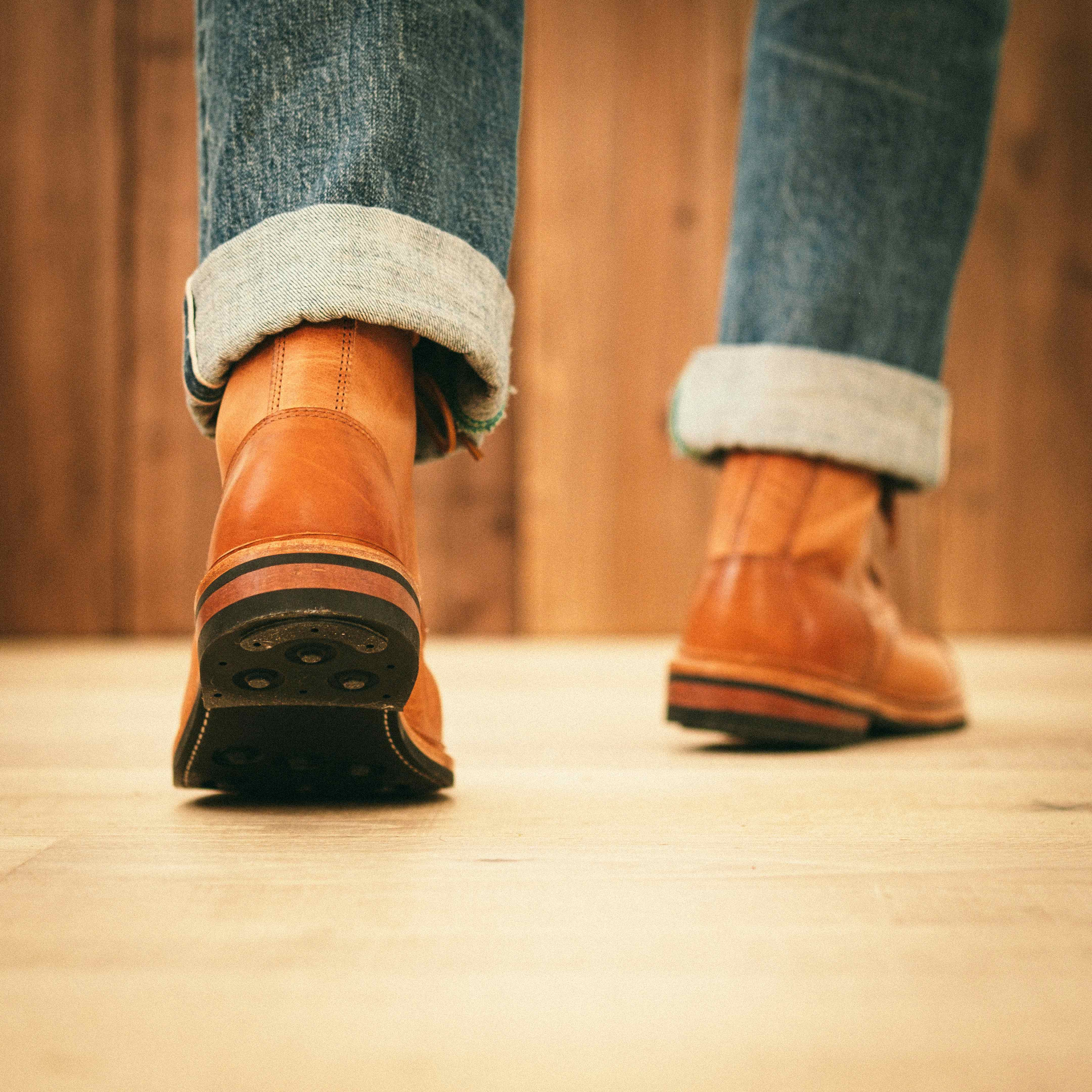 Cap-Toe Trench Boot - Natural Dublin, Dainite Rubber-Studded Sole ...