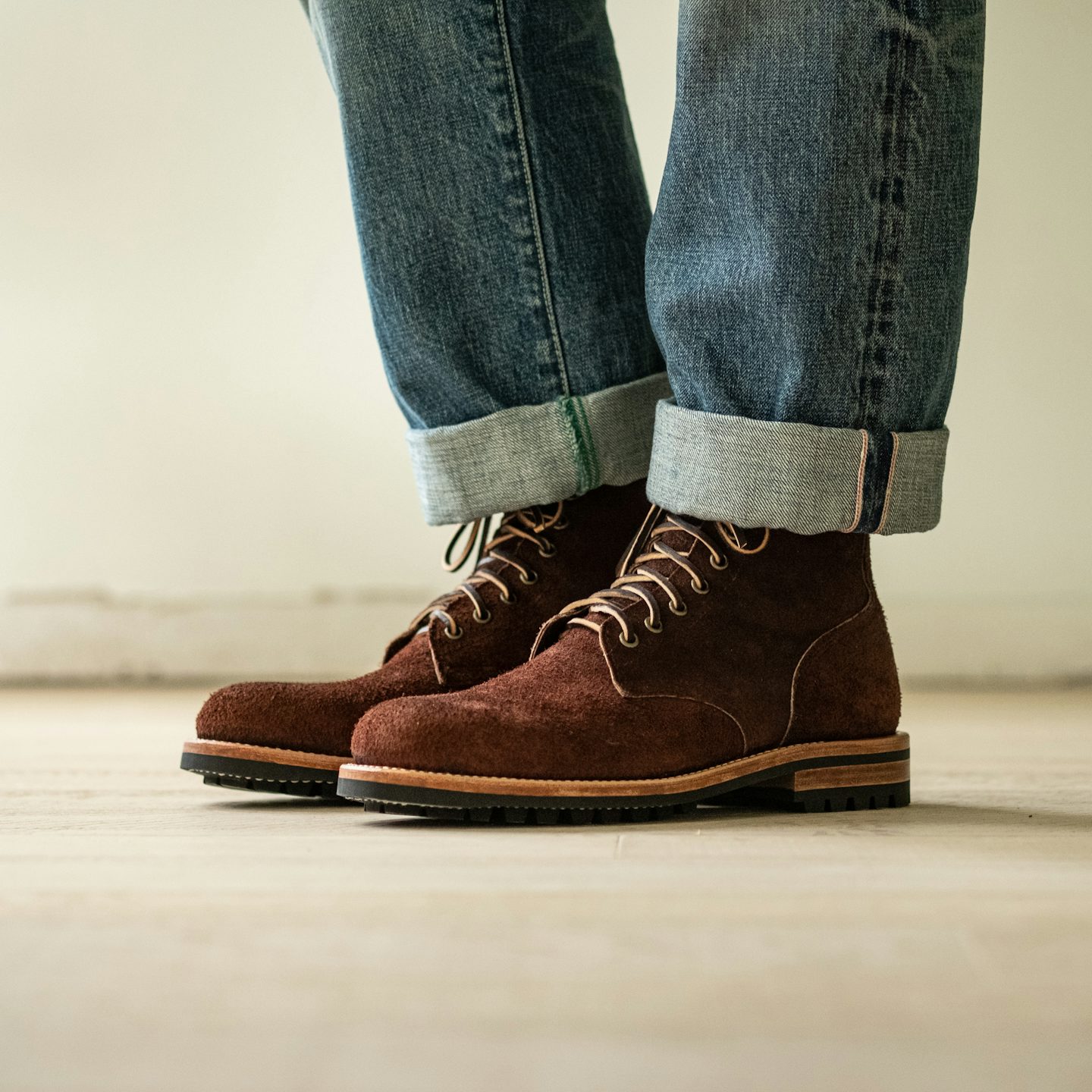 Field Boot - Black Walnut Stampede Roughout, Commando Sole - Made