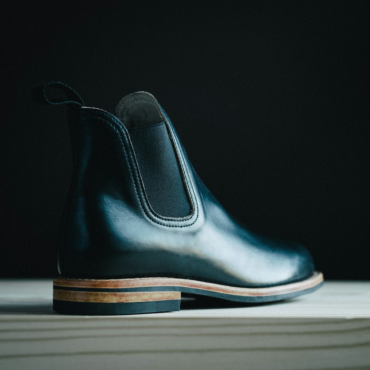 Black Chromexcel 5504 Chelsea Boot - Detail Image One