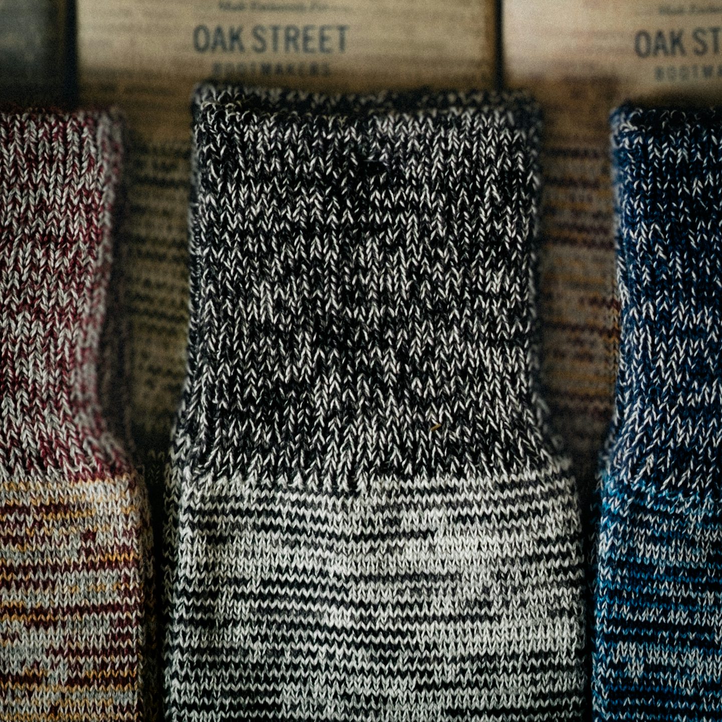 Smoke Twisted Knit Anonymous ISM Crew Sock - Detail Image Two