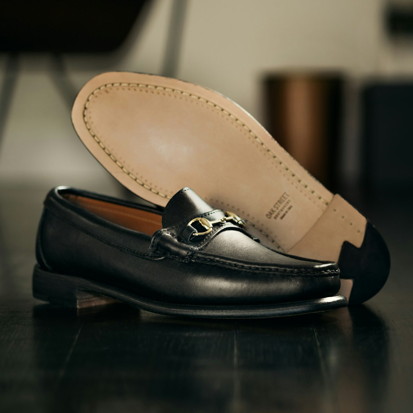 Bit Loafer - Black Latigo, Leather Sole with Dovetail Toplift