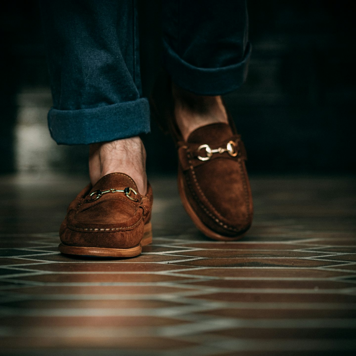 【CAMINANDO】Suede Leather Bit Loafers★25