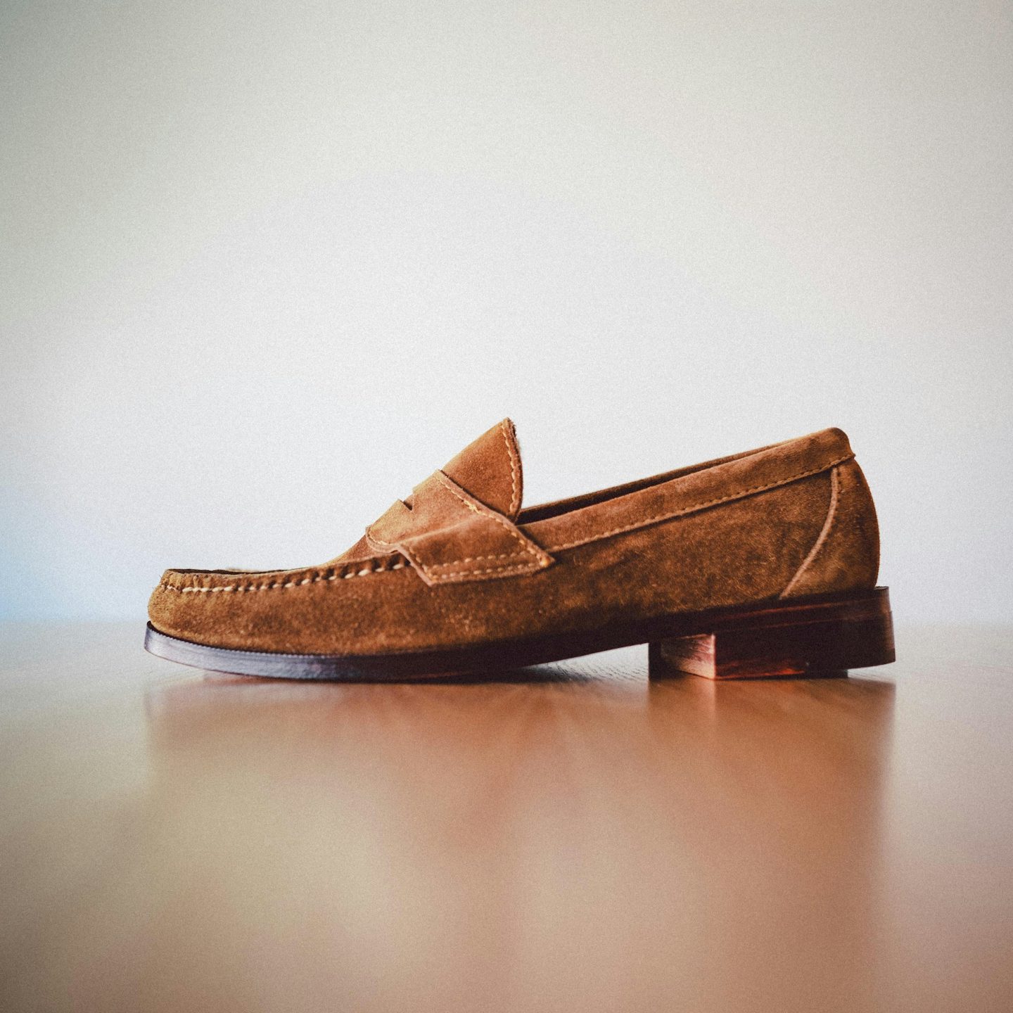 Penny Loafer - Snuff Janus Suede, Leather Sole with Dovetail