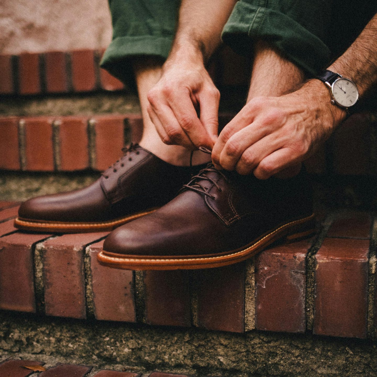 Plain Toe Blucher - Brown Chromexcel, Leather Sole with Dovetail ...