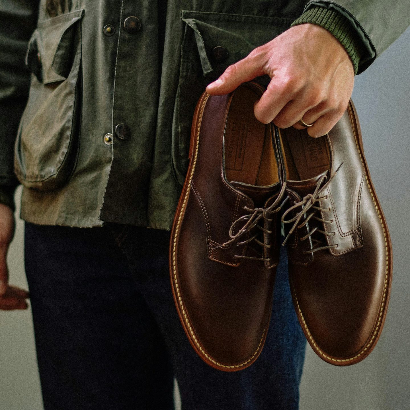 Plain Toe Blucher - Brown Chromexcel, Leather Sole with Dovetail