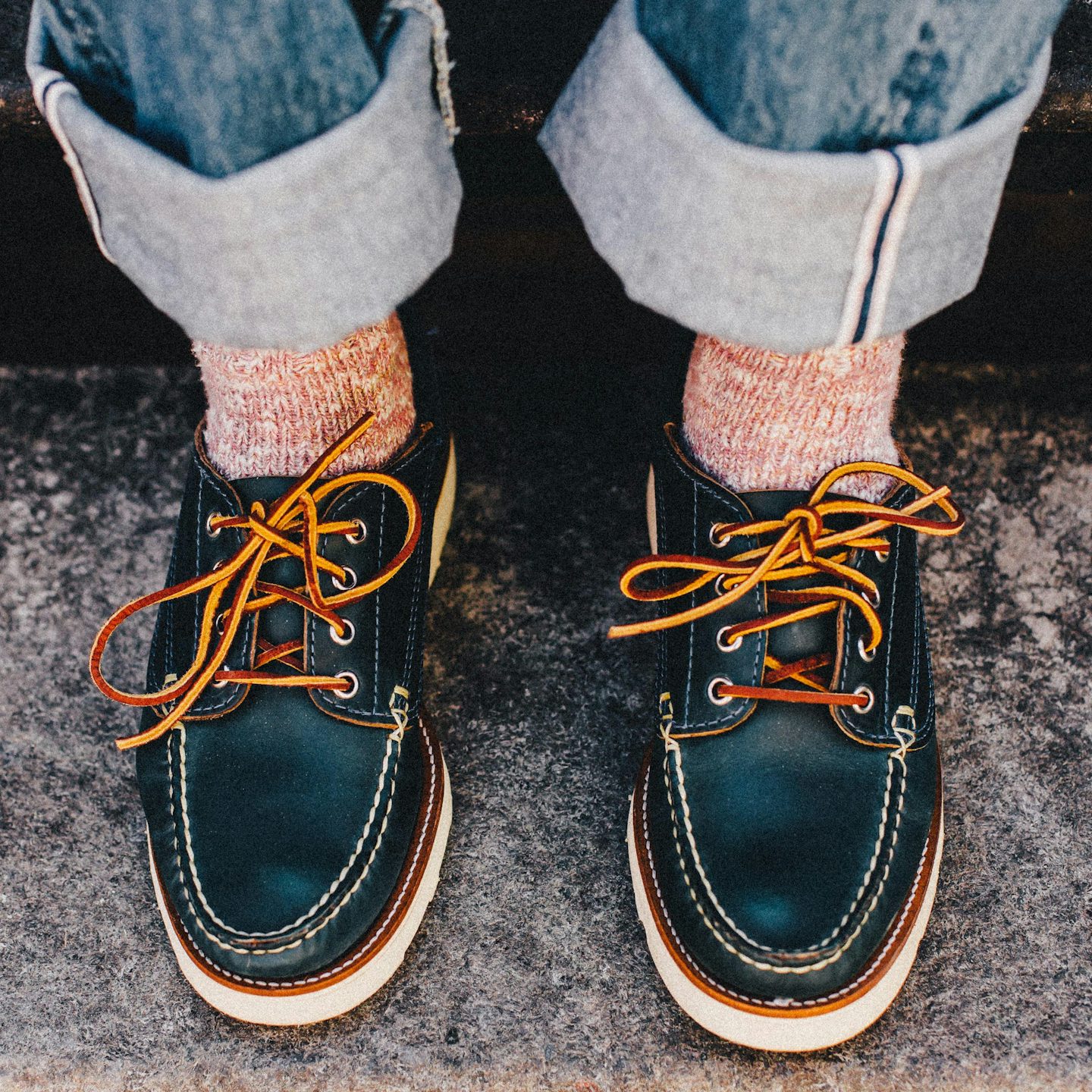 Navy Chromexcel Trail Oxford - Detail Image One