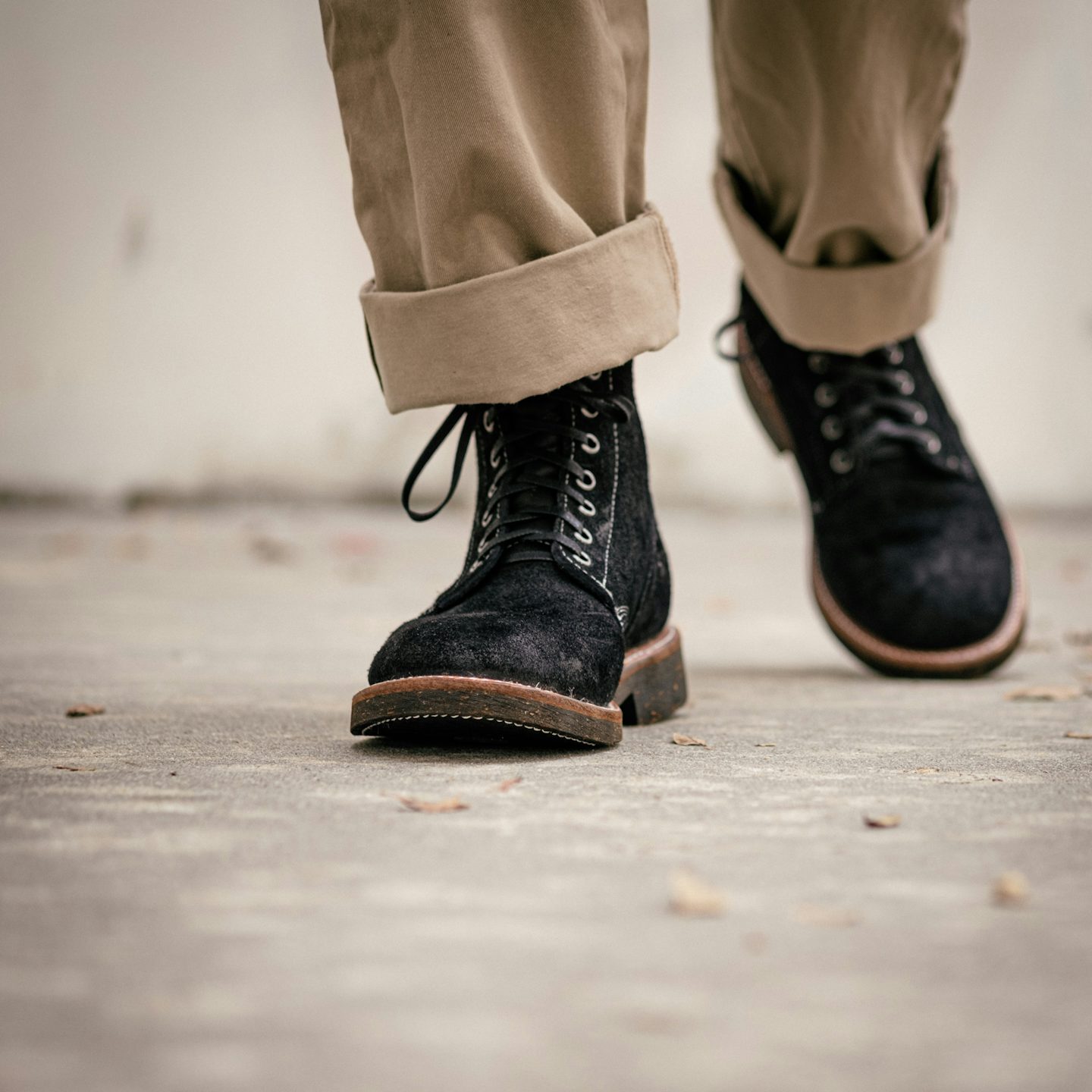 Field Boot - Black Oil Tan Roughout, Dr. Sole 1122 Raw Cord Sole