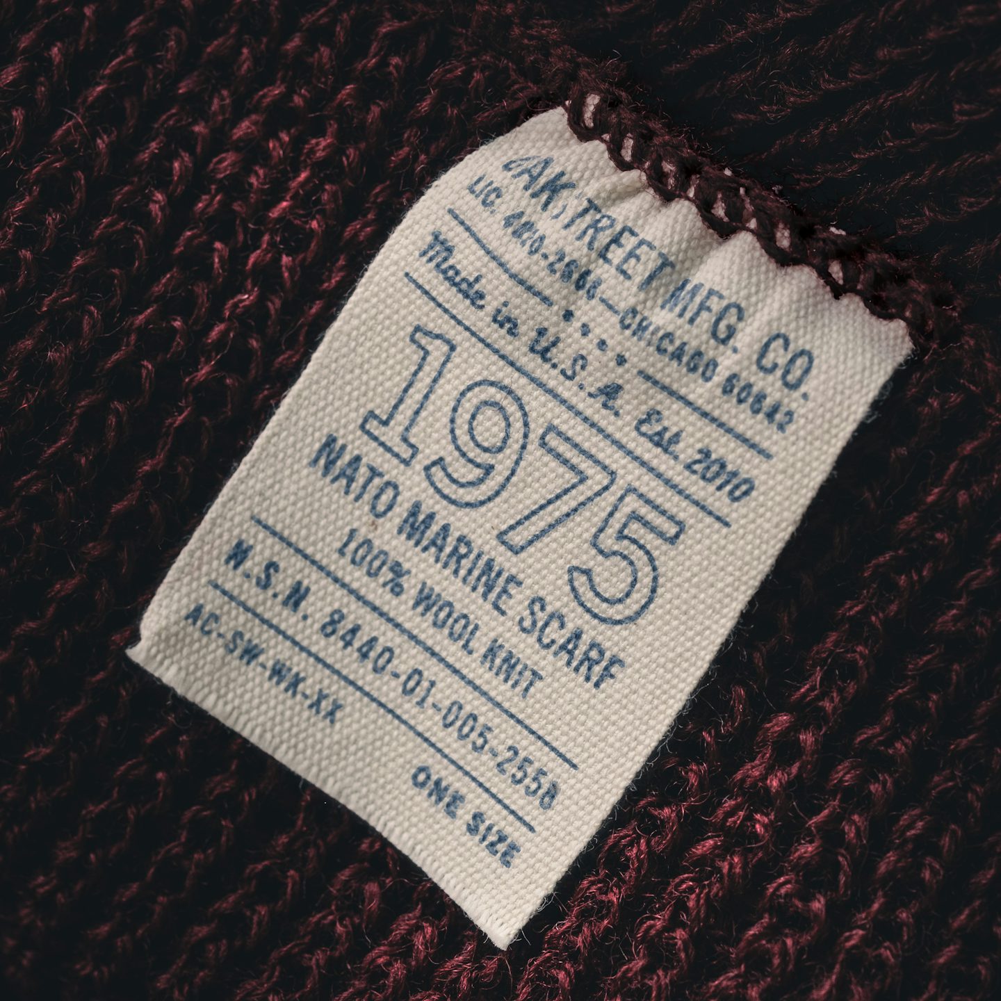 Wool Knit Bundle 1975 NATO Marine Scarves - Detail Image Two