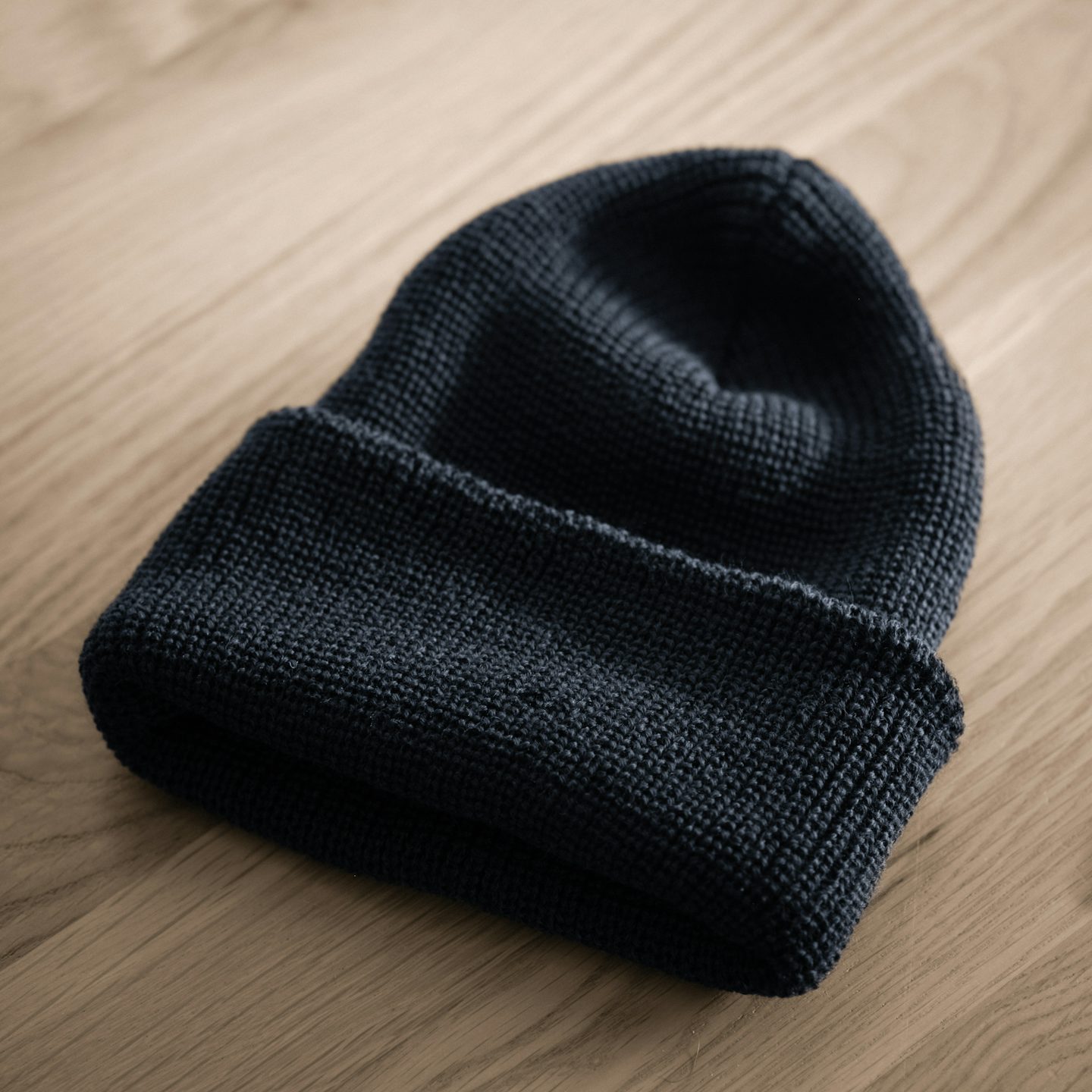 Diplomat Navy Merino Wool Knit 1975 NATO Watch Cap - Detail Image One