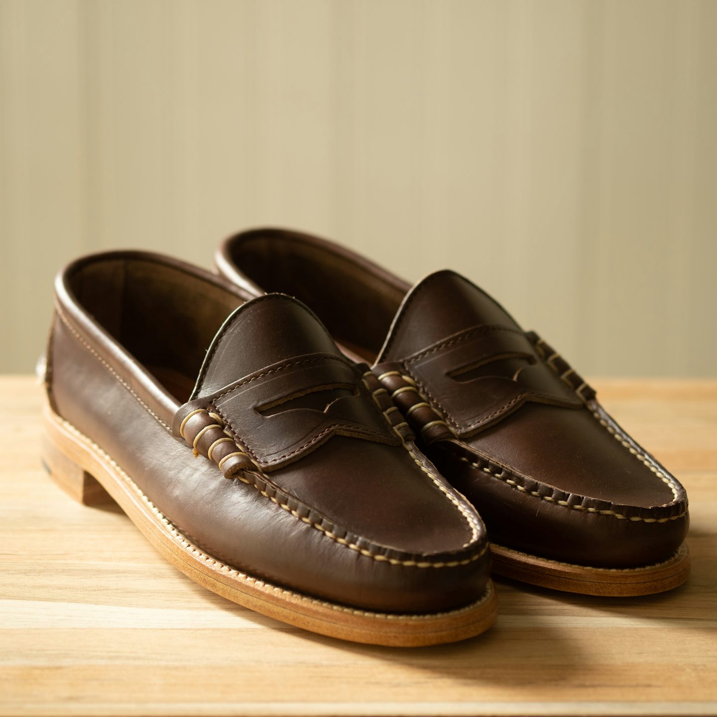 Brown Chromexcel Beefroll Penny Loafer - Detail Image One