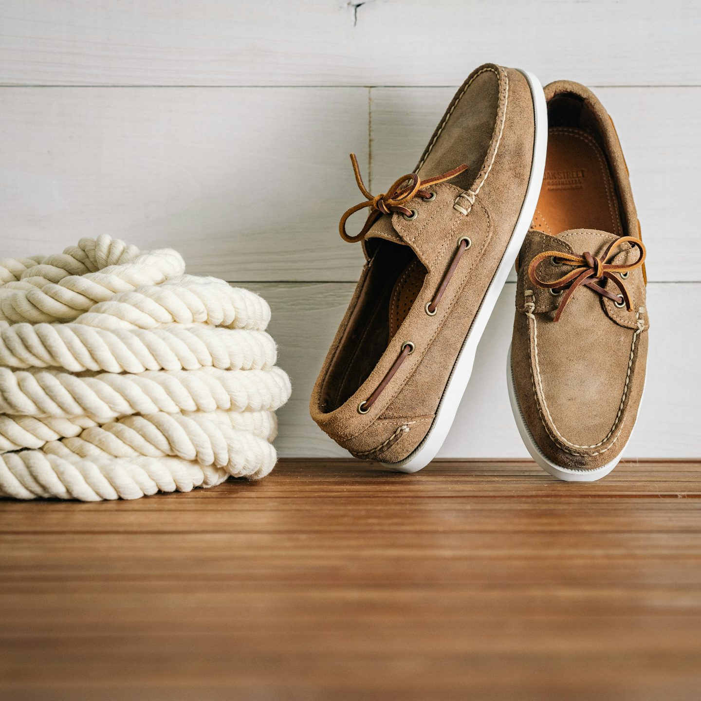 Boat Shoe - Horween Natural Chromexcel Roughout, Deck Sole - Made