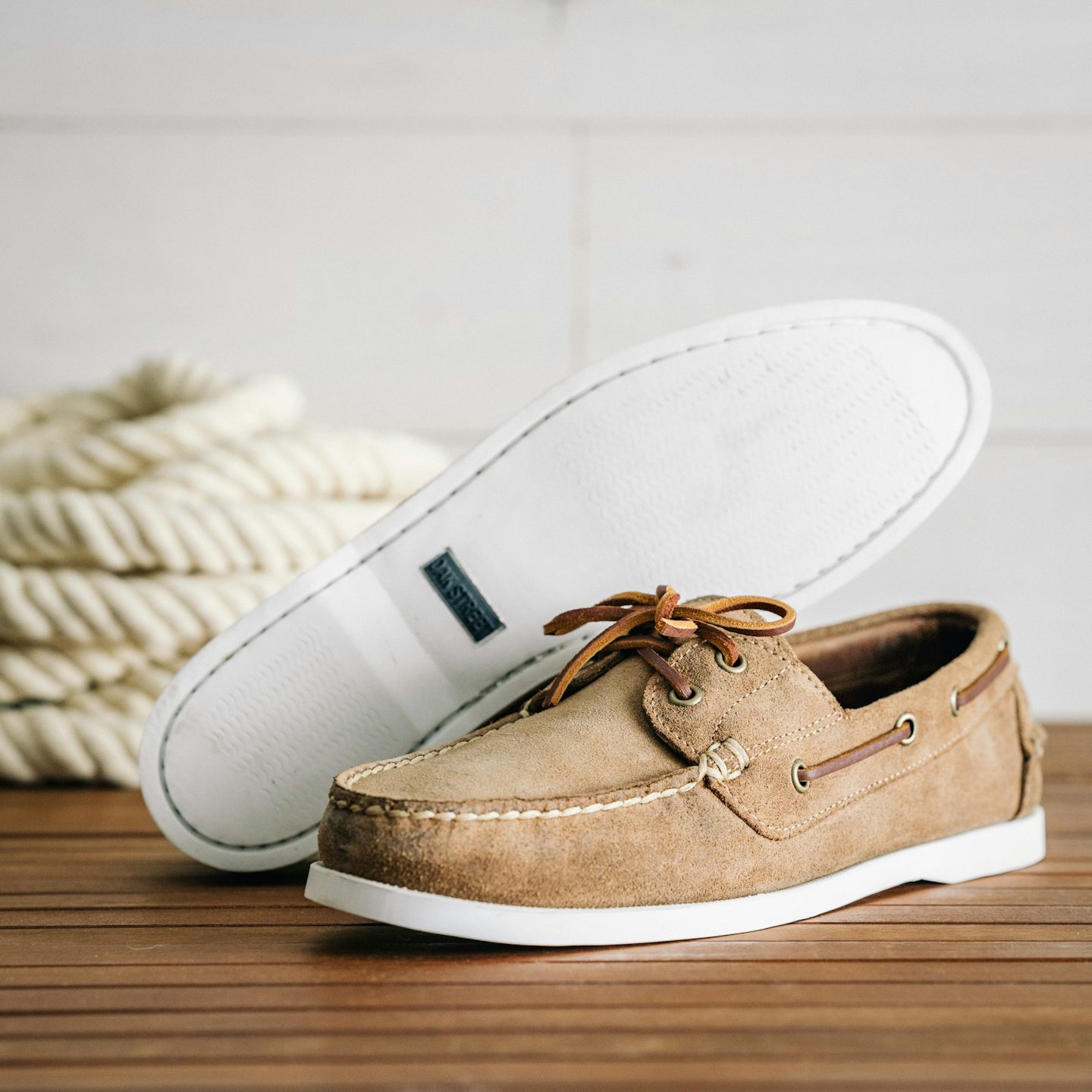 Boat Shoe - Horween Natural Chromexcel Roughout, Deck Sole - Made