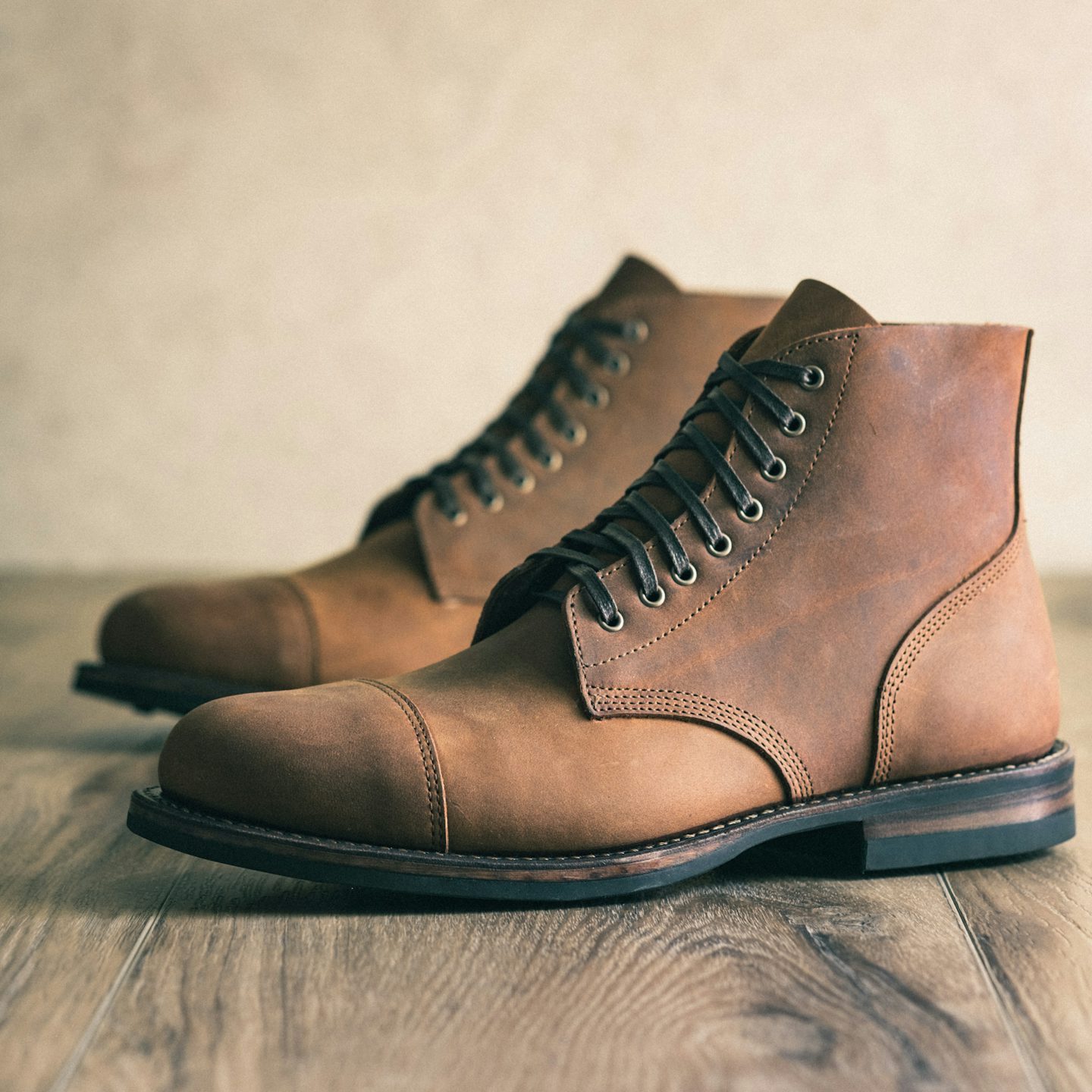 Aged Bark Chieftain Cap-Toe Field Boot - Detail Image One