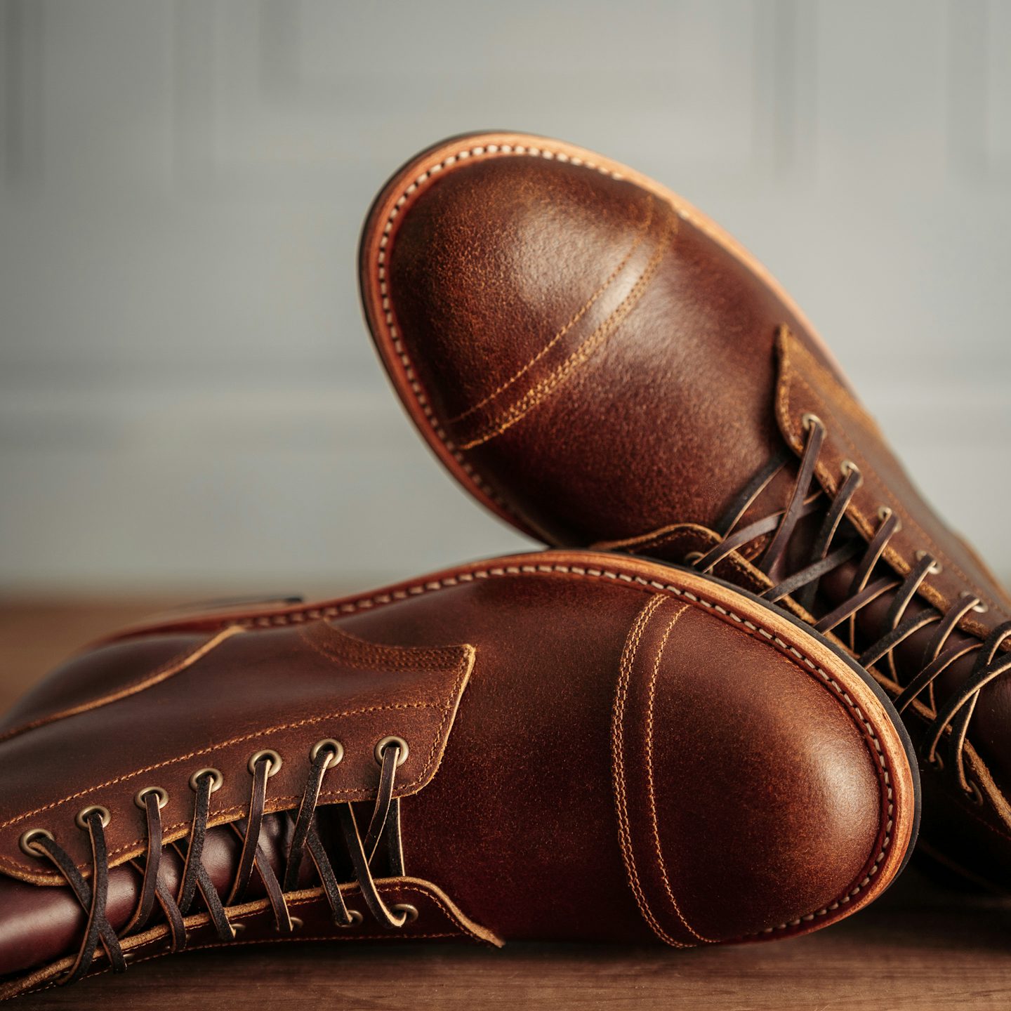 Cap-Toe Field Boot - Horween Cinnamon Waxed Flesh Chromexcel