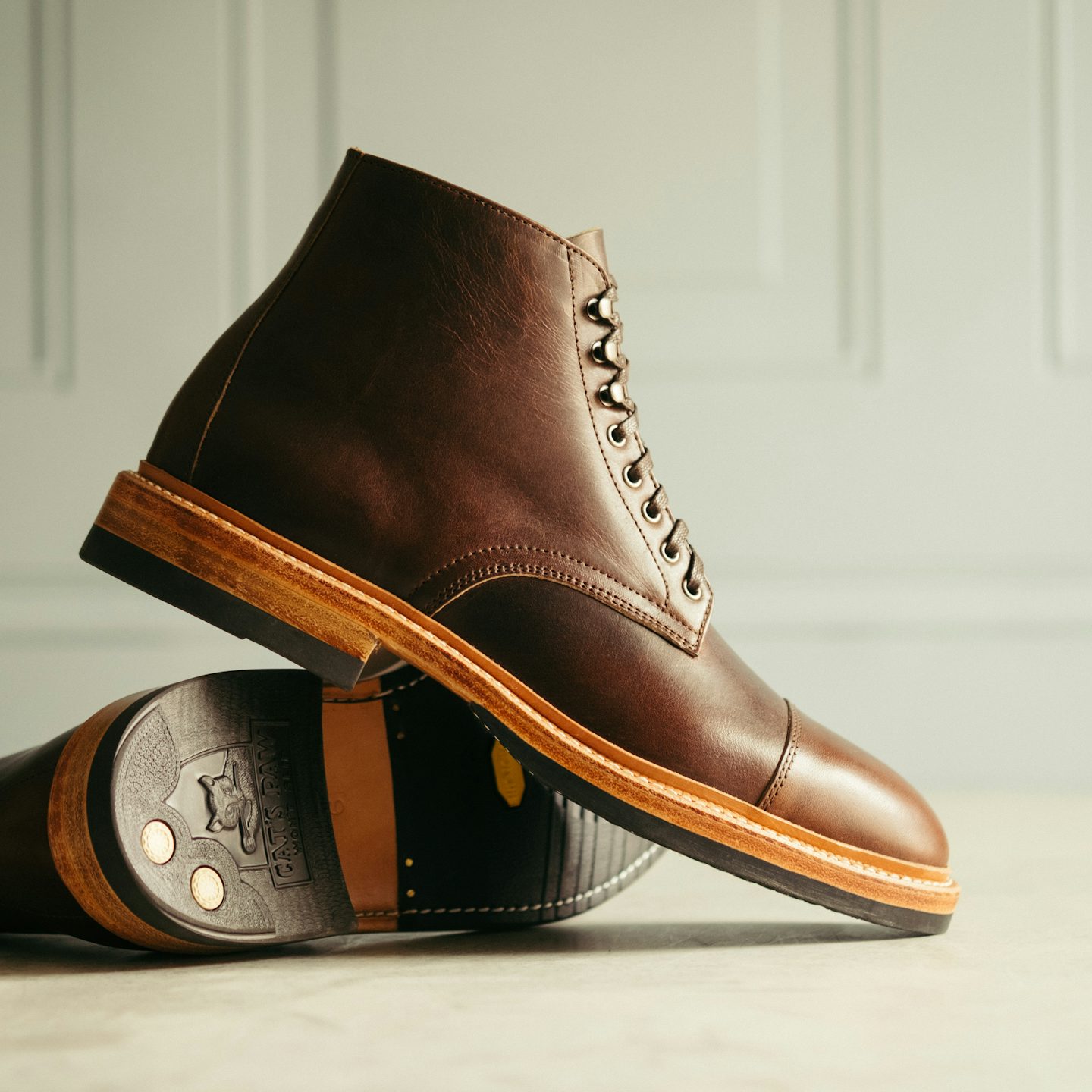 Cap-Toe Lakeshore Boot - Horween Brown Nut Dublin, Vibram 705 Half