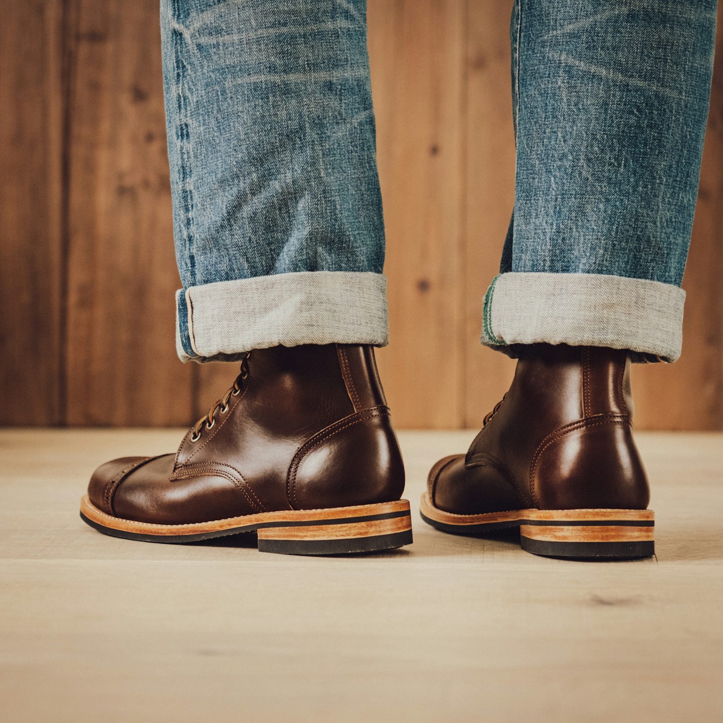 Cap-Toe Trench Boot - Brown Chromexcel, Dainite Sole - Made in USA