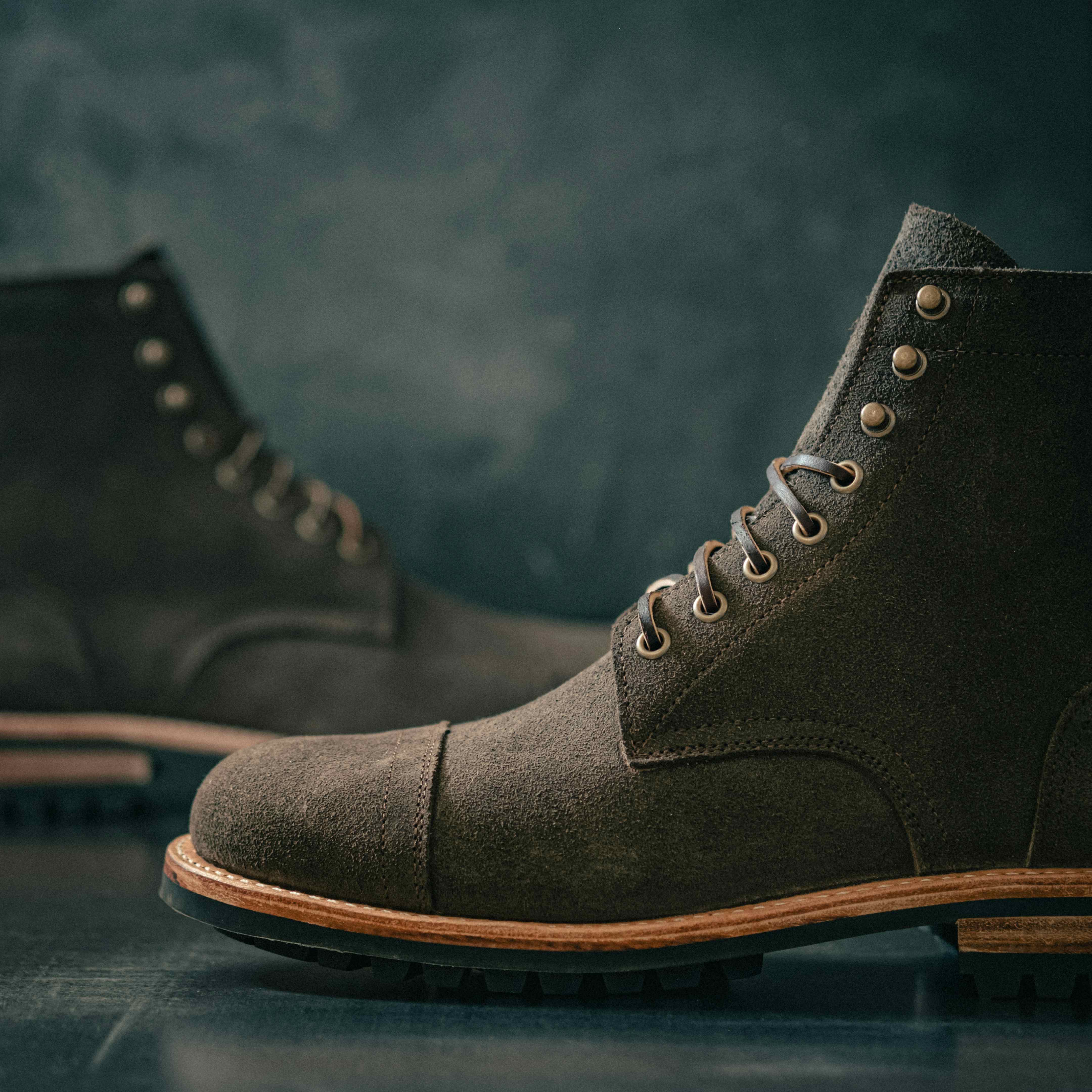 Cap-Toe Trench Boot - Natural Iron Overdye Chromexcel Roughout ...