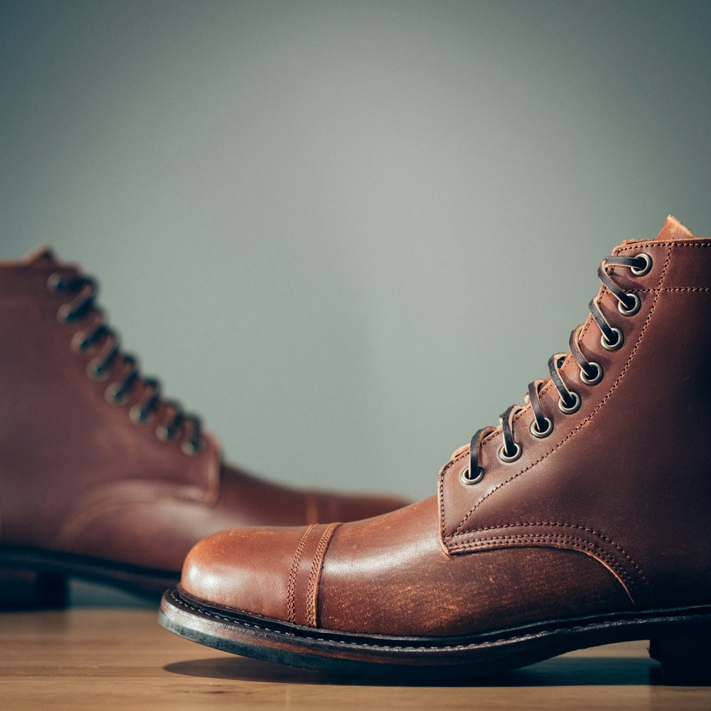 Cap-Toe Trench Boot - Tempesti Walnut Overdye Camello Asportabile