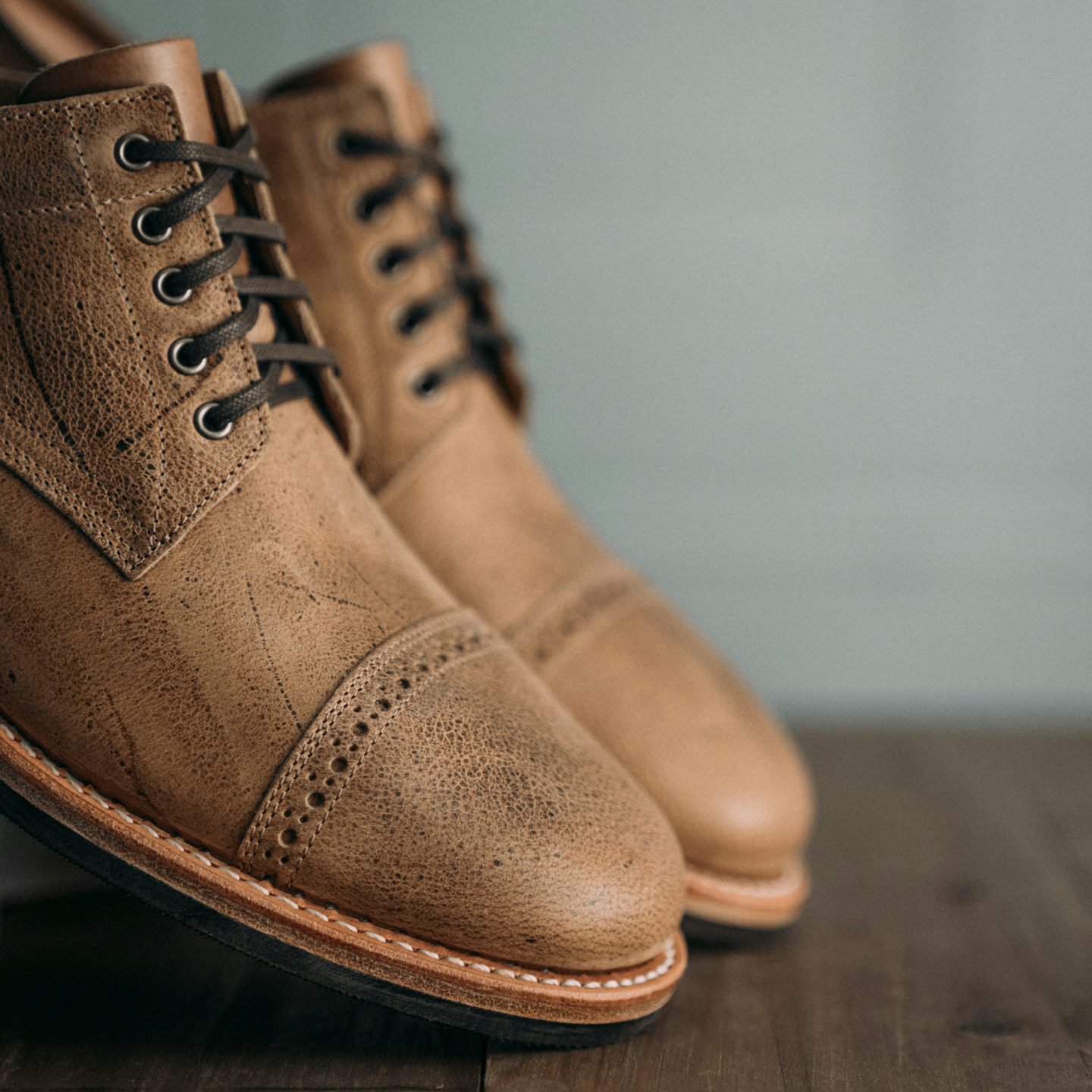 Cap-Toe Trench Oxford - CF Stead Sandstone Naked Kudu, Vibram 269