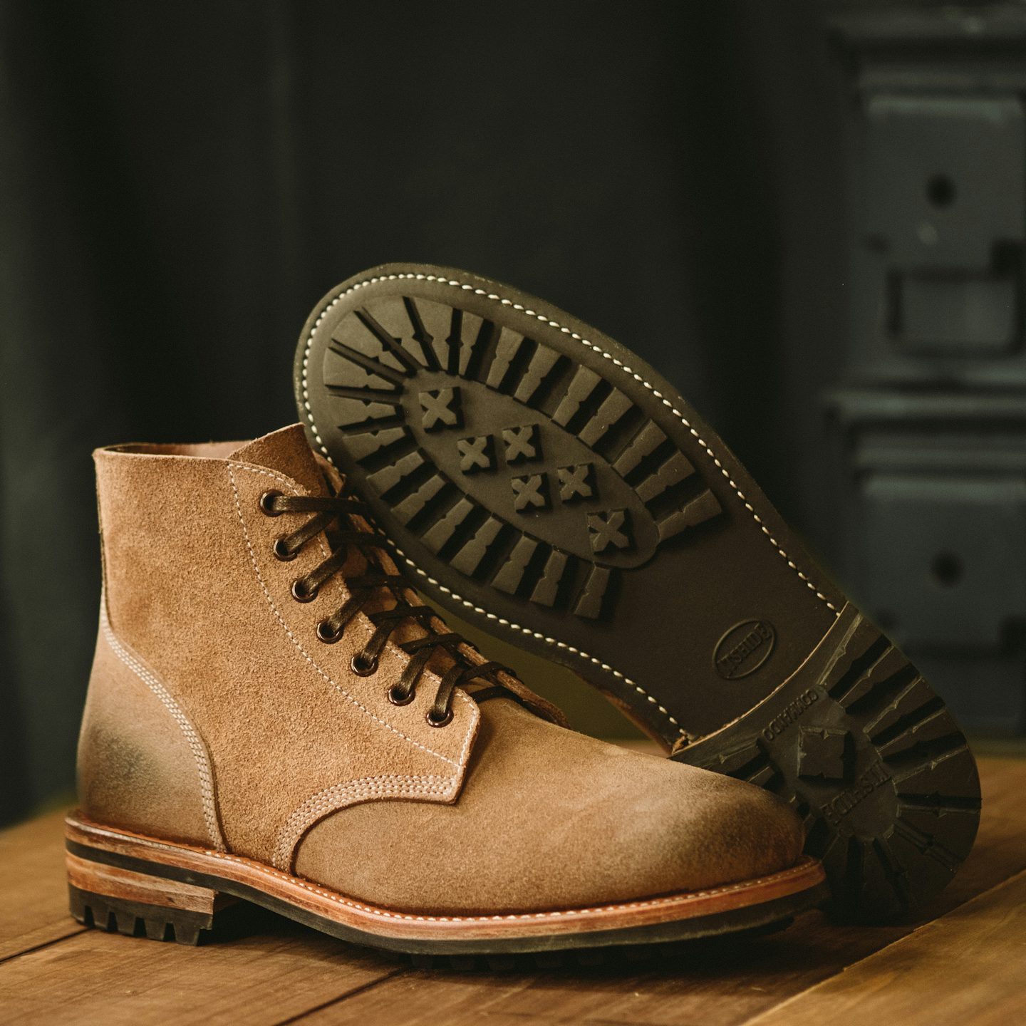 Natural Chromexcel Roughout Field Boot - Detail Image Two