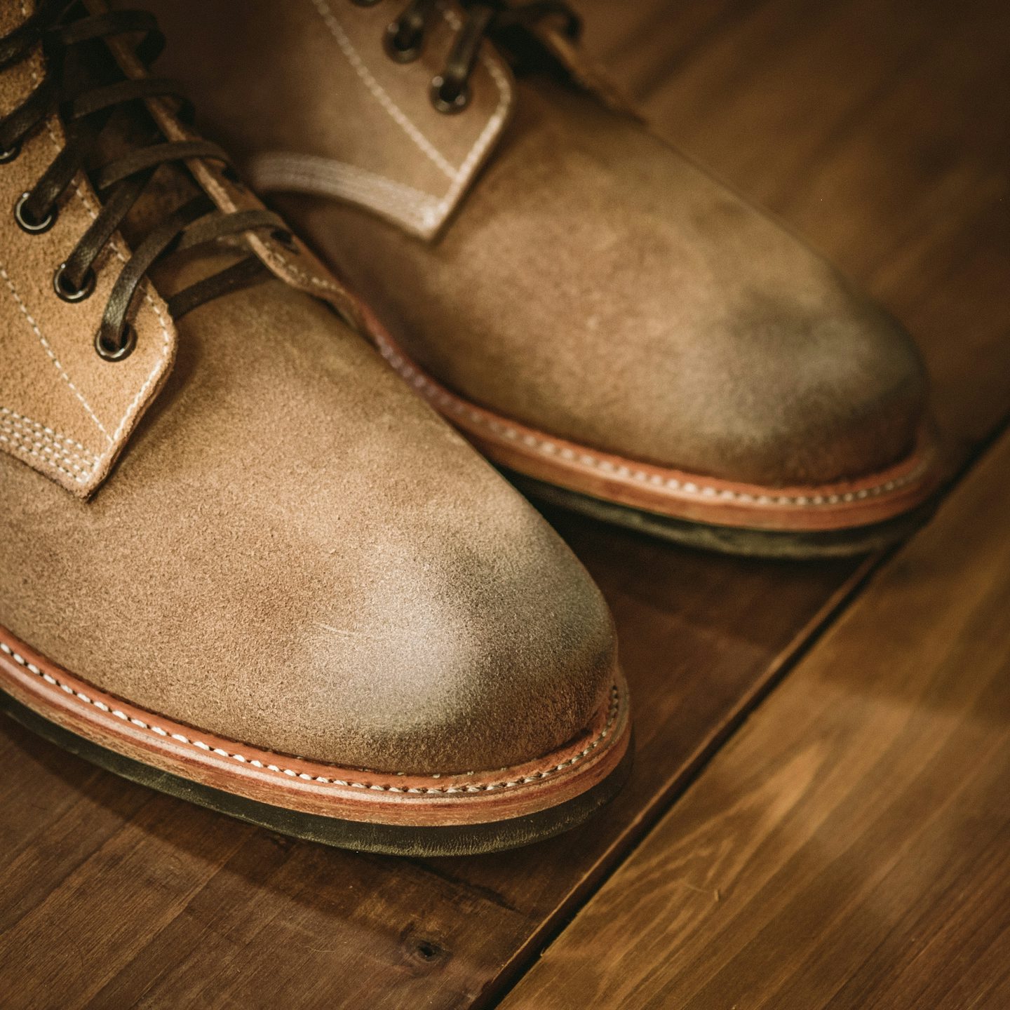 Natural Chromexcel Roughout Field Boot - Detail Image One