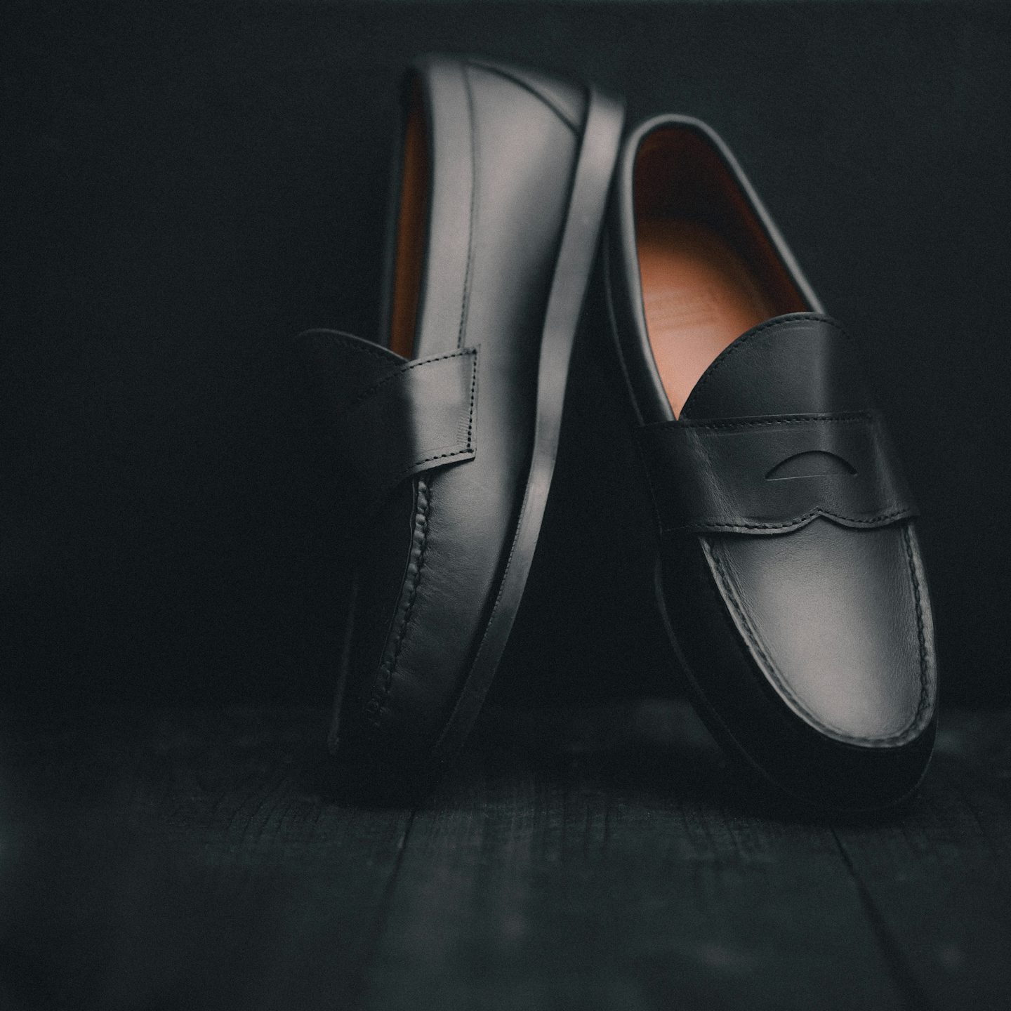 Penny Moc - Horween Black Latigo, Camp Sole - Made in USA with