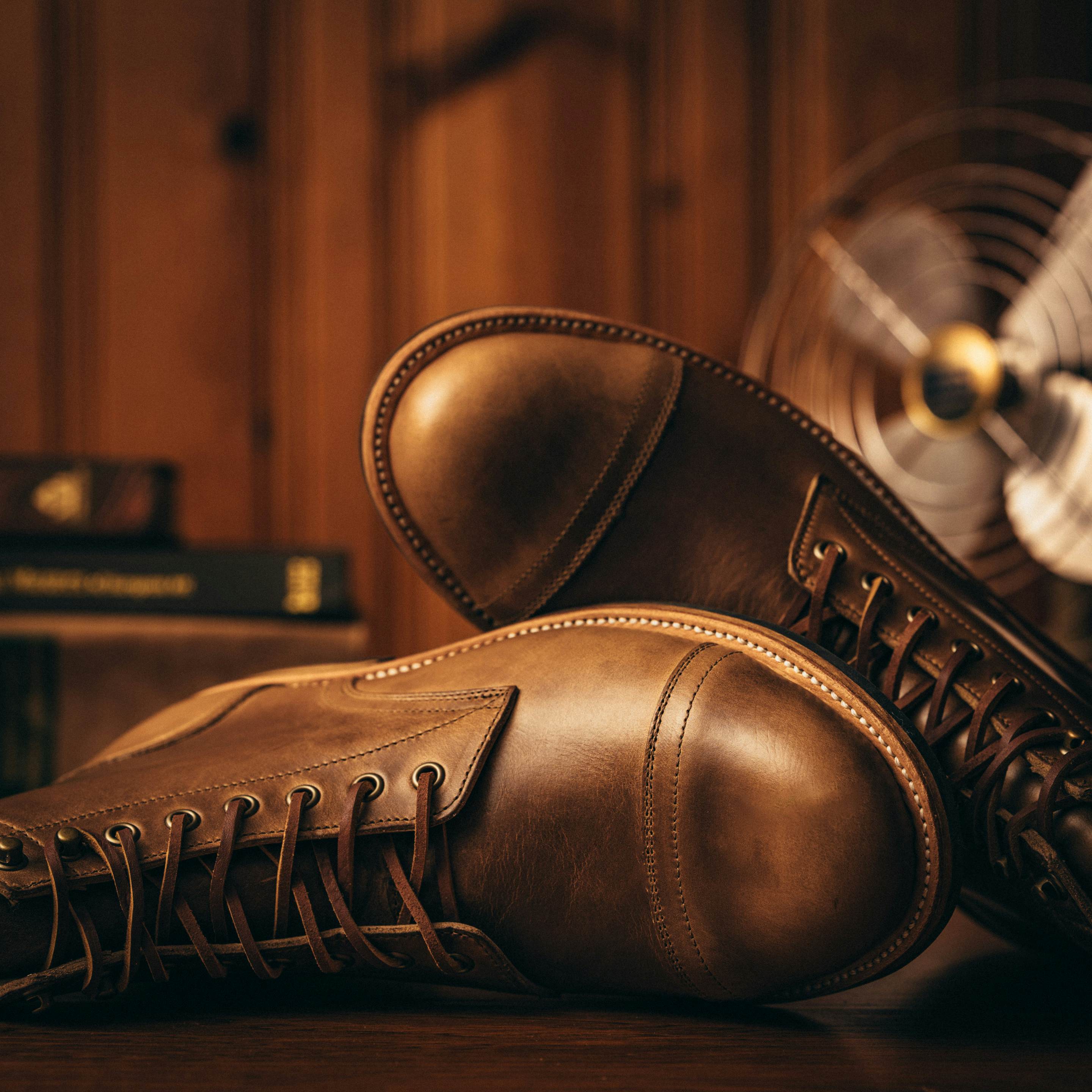 Plain Cap-Toe Trench Boot - Natural Chromexcel, Leather Sole with ...