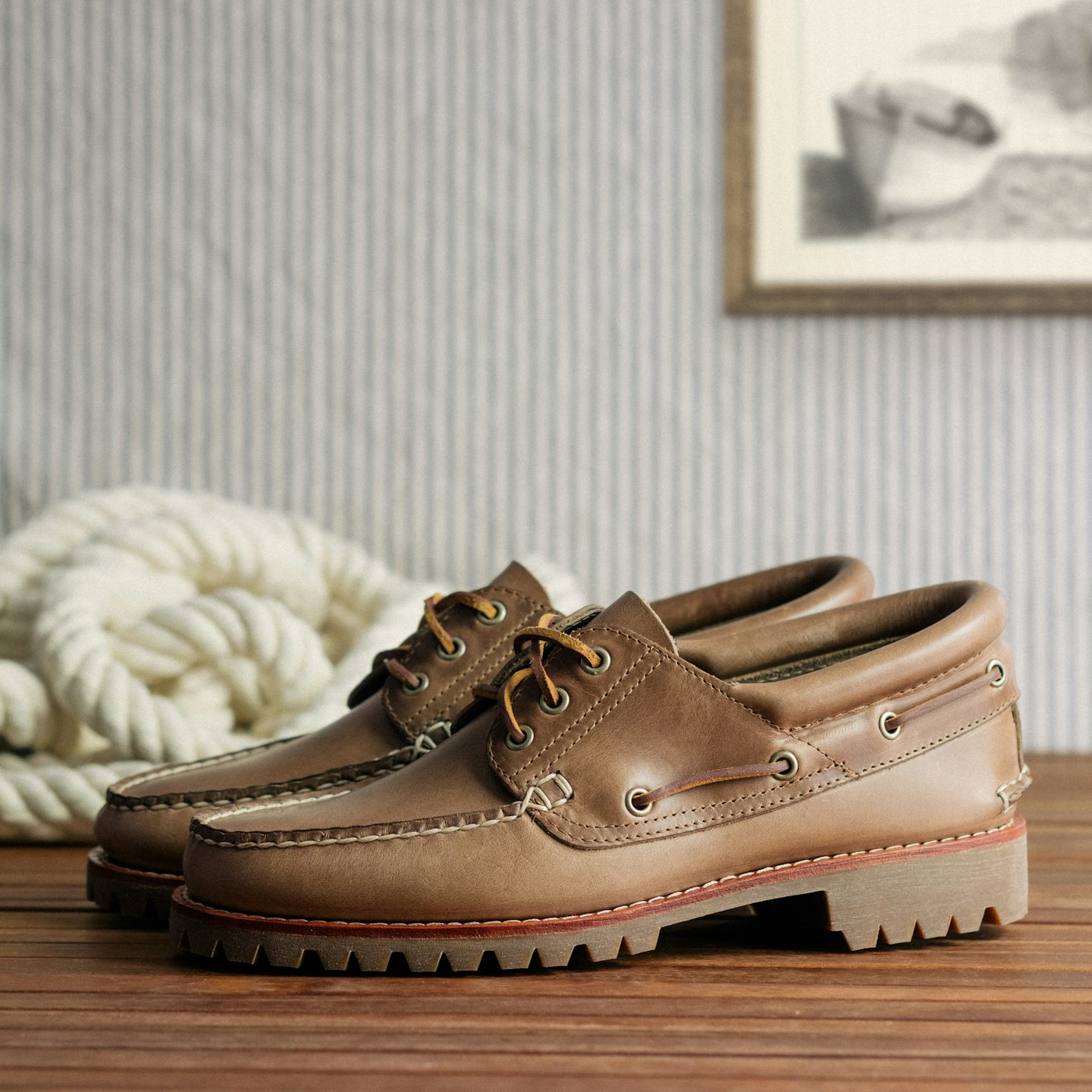 Natural Chromexcel Rowing Oxford - Detail Image One