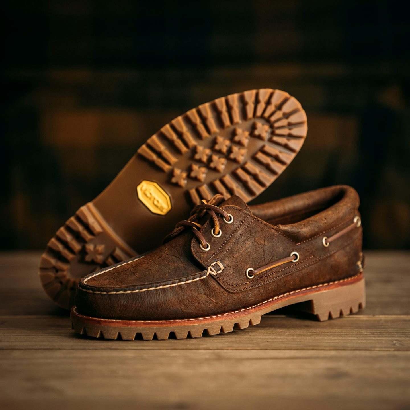 Rowing Oxford - CF Stead Snuff Waxy Mohawk, Vibram 132 Montagna