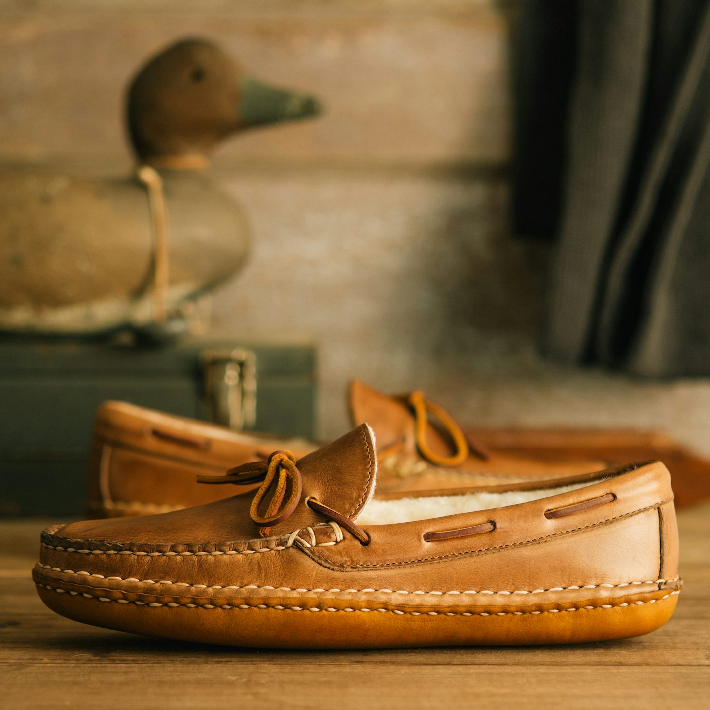 Shearling Woodland Moc - Horween Natural Chromexcel, Chromepak