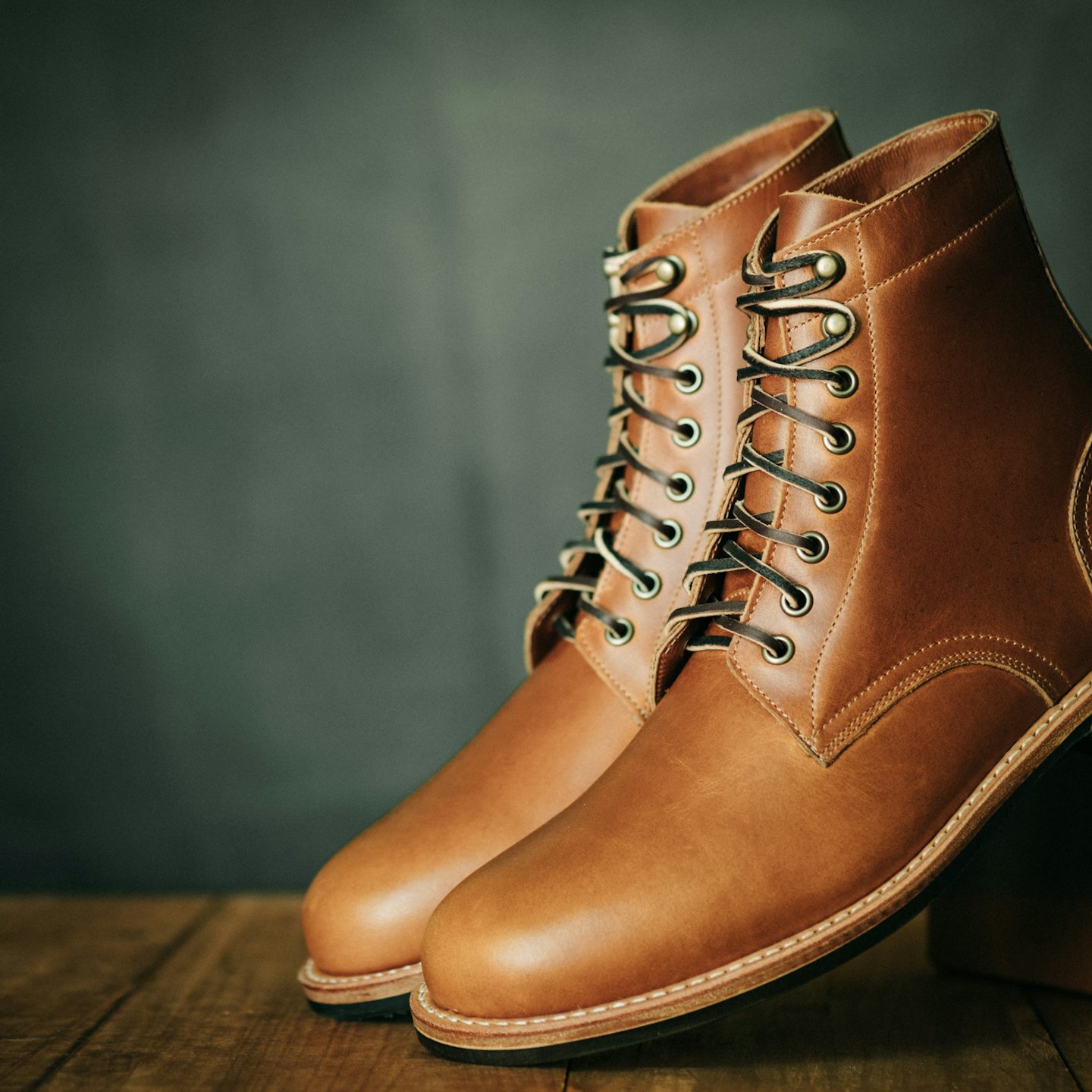 British Tan Domane Trench Boot - Detail Image One