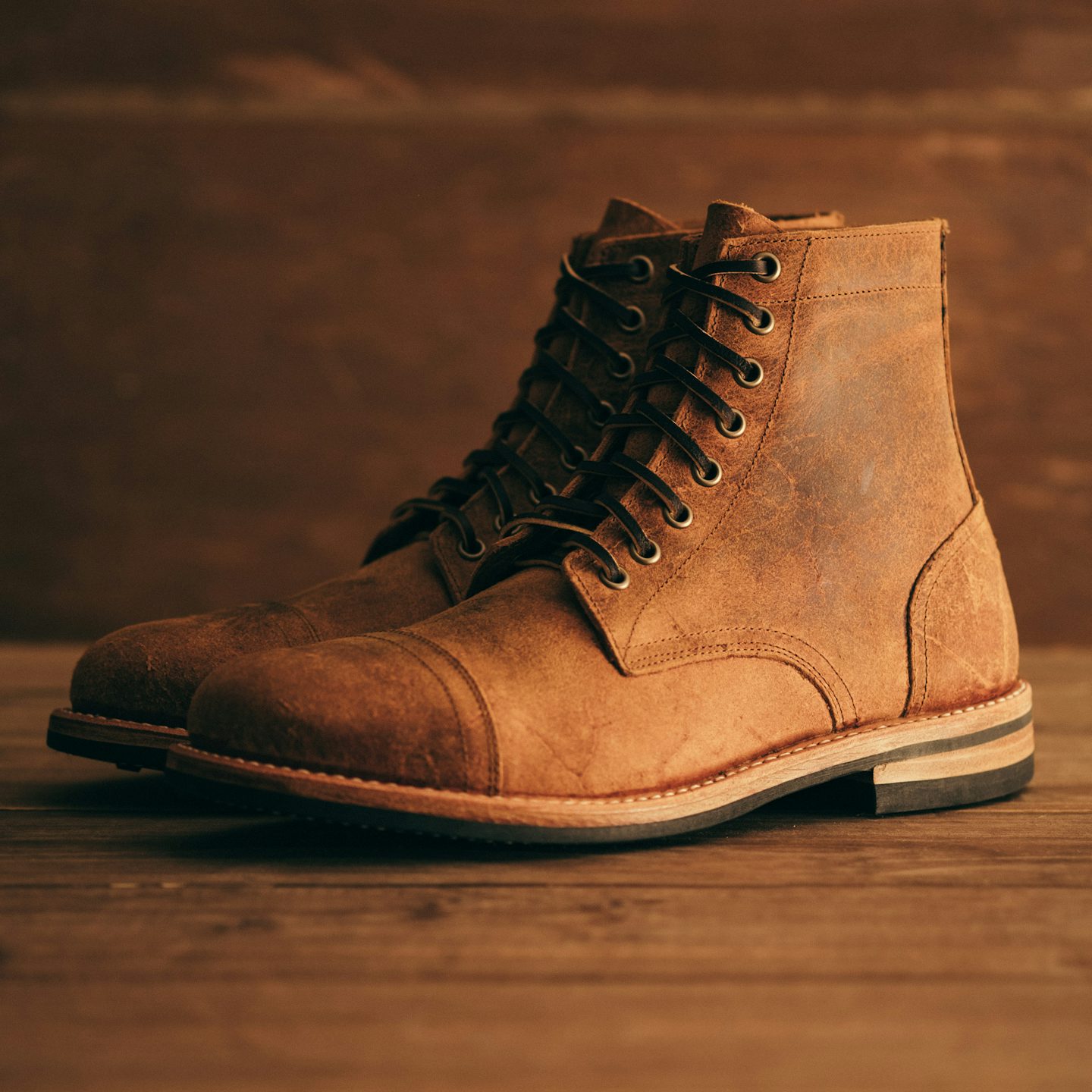Cap-Toe Trench Boot - CF Stead Coach Waxy Mohawk, Dainite Rubber