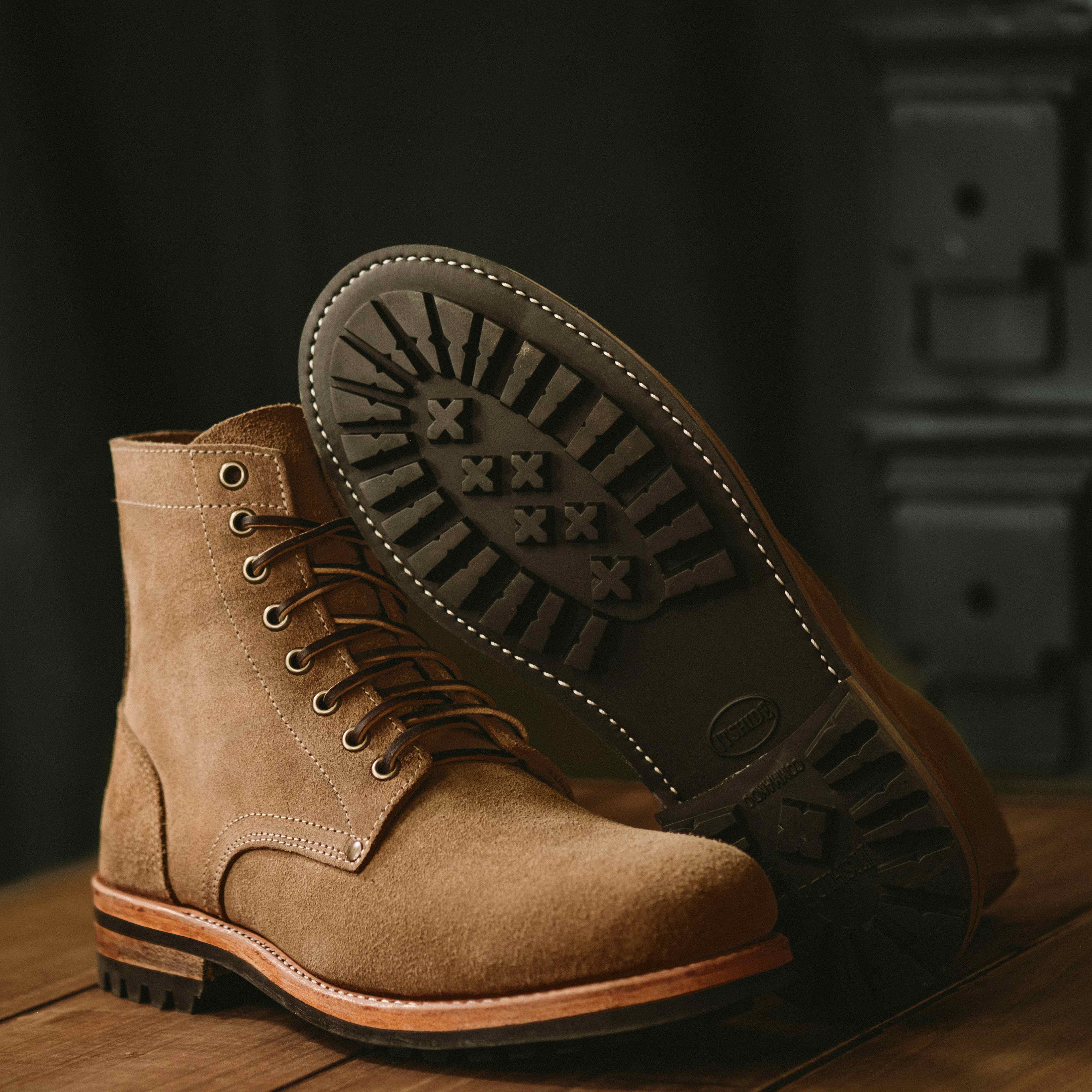 Trench Boot - Natural Chromexcel Roughout, Commando Sole - Made in USA ...