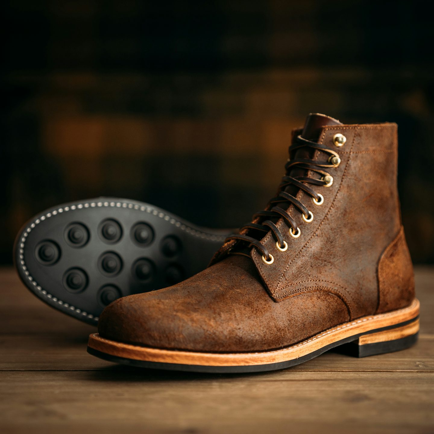 フォース・ストリクス Trench Boot - CF Stead Snuff Waxy Mohawk, Dainite Rubber-Studded