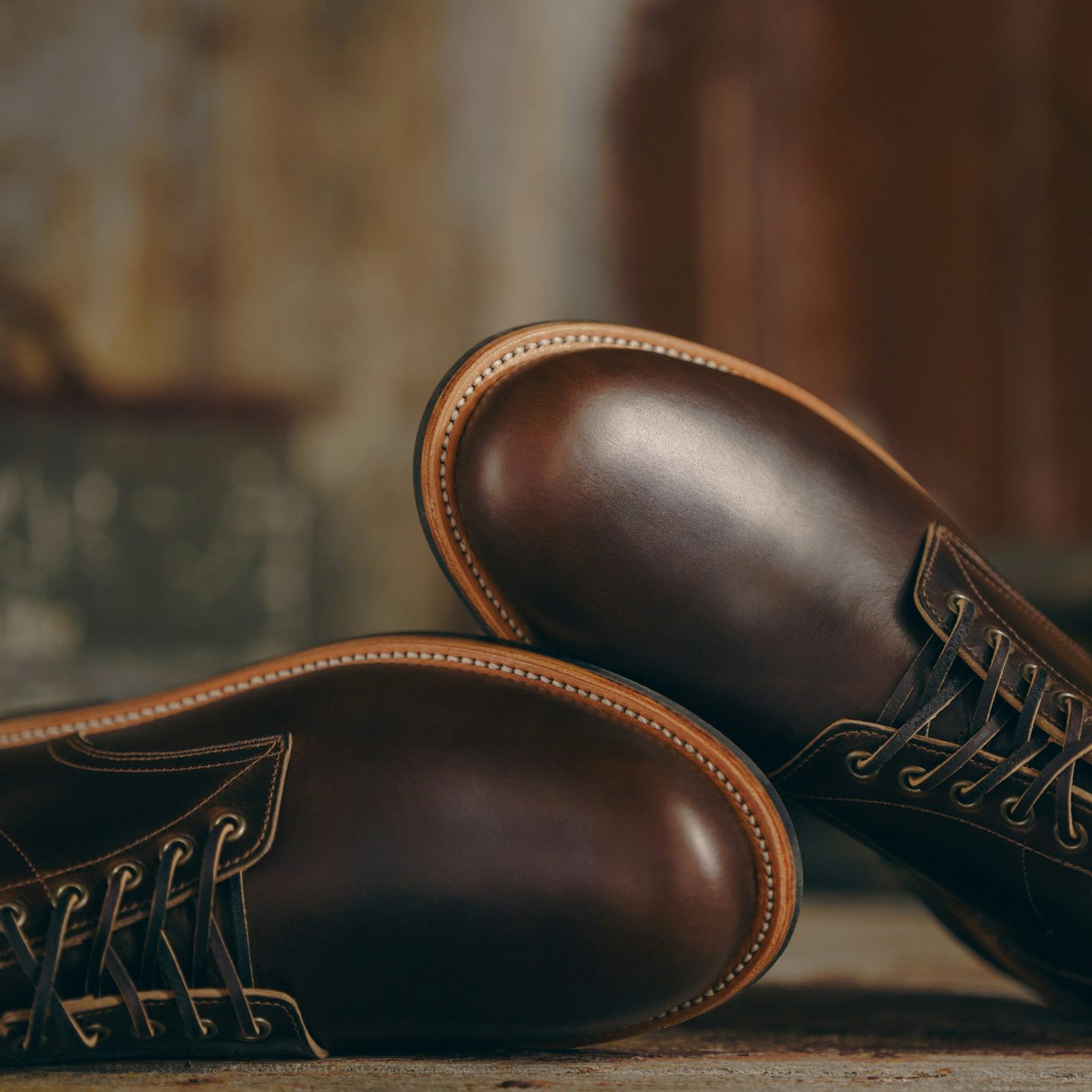 Brown Chromexcel Trench Oxford - Detail Image Two