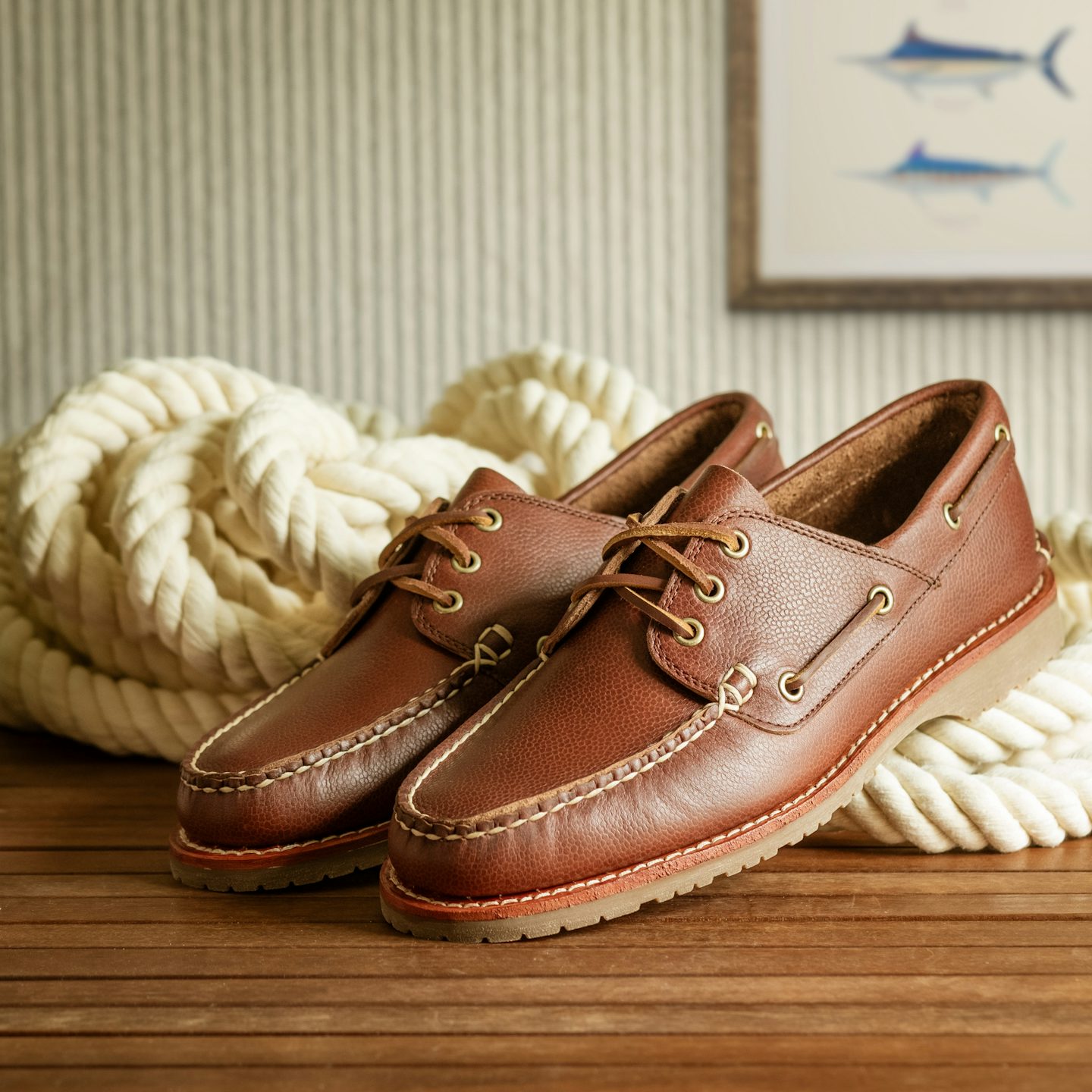 Triple Crown Boat Shoe - Horween Brown Glacé Latigo, Vibram 232