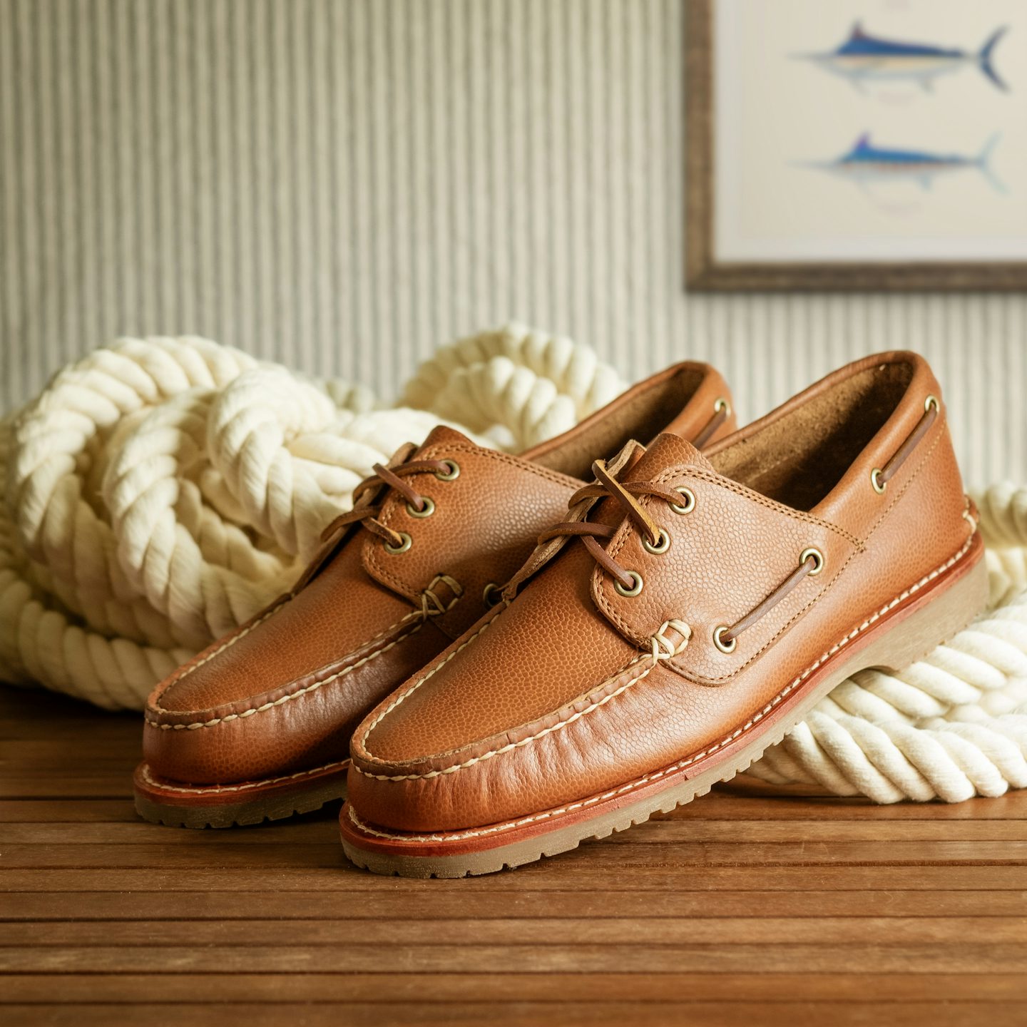 0073　toffee+bean Sperry Unisex Authentic Original 3-Eye Vibram Medium Beige