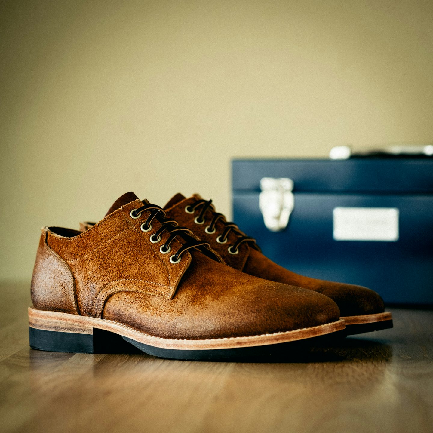 Trench Oxford - Tobacco Roughout, Vibram 705 Half Sole - Made in