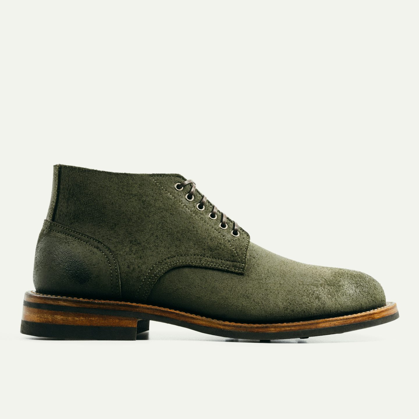 asobi FACTORY　LARK Trench Chukka - Horween Huntsman Waxy Chamois Reverse, Dainite