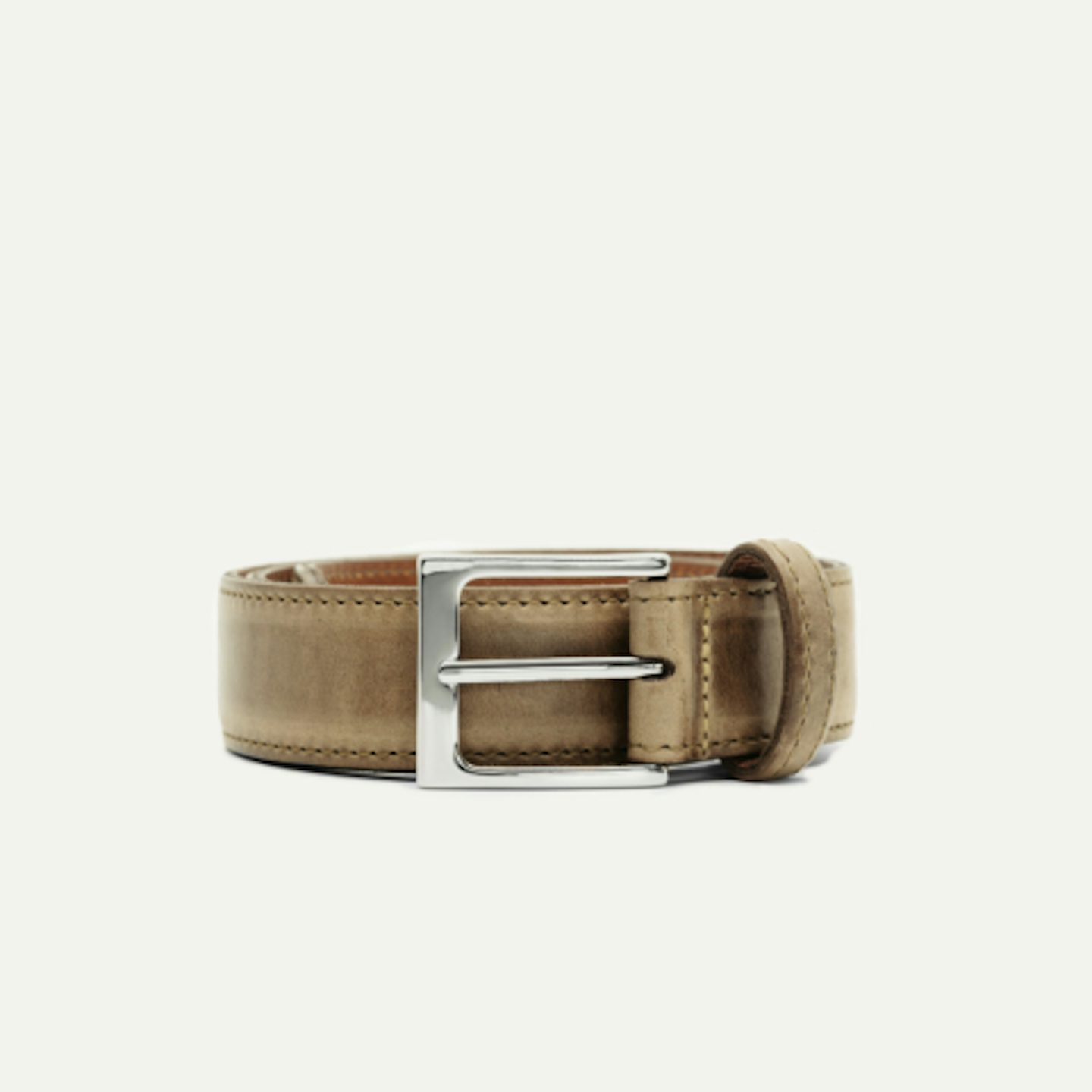 Dress Belt - Natural Chromexcel - Made in USA with Domestic and