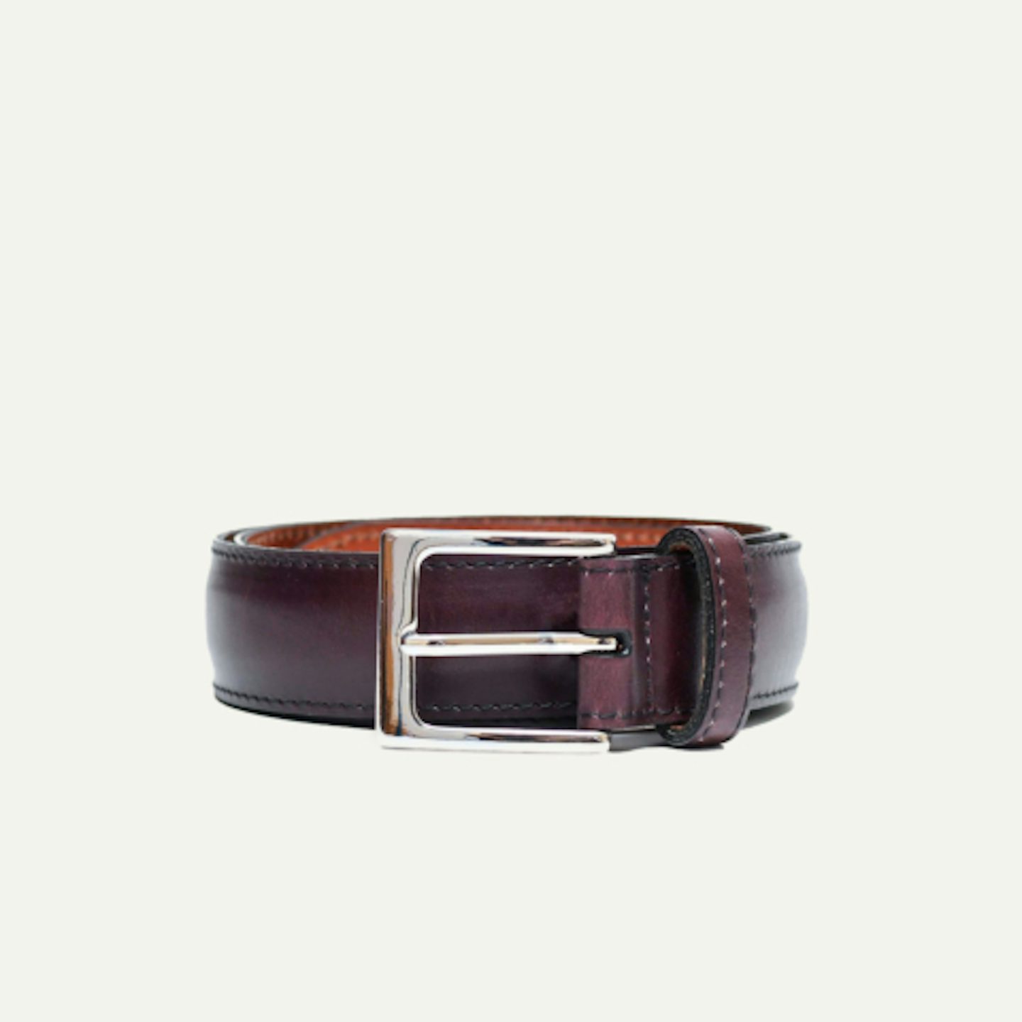 oxblood dress belt