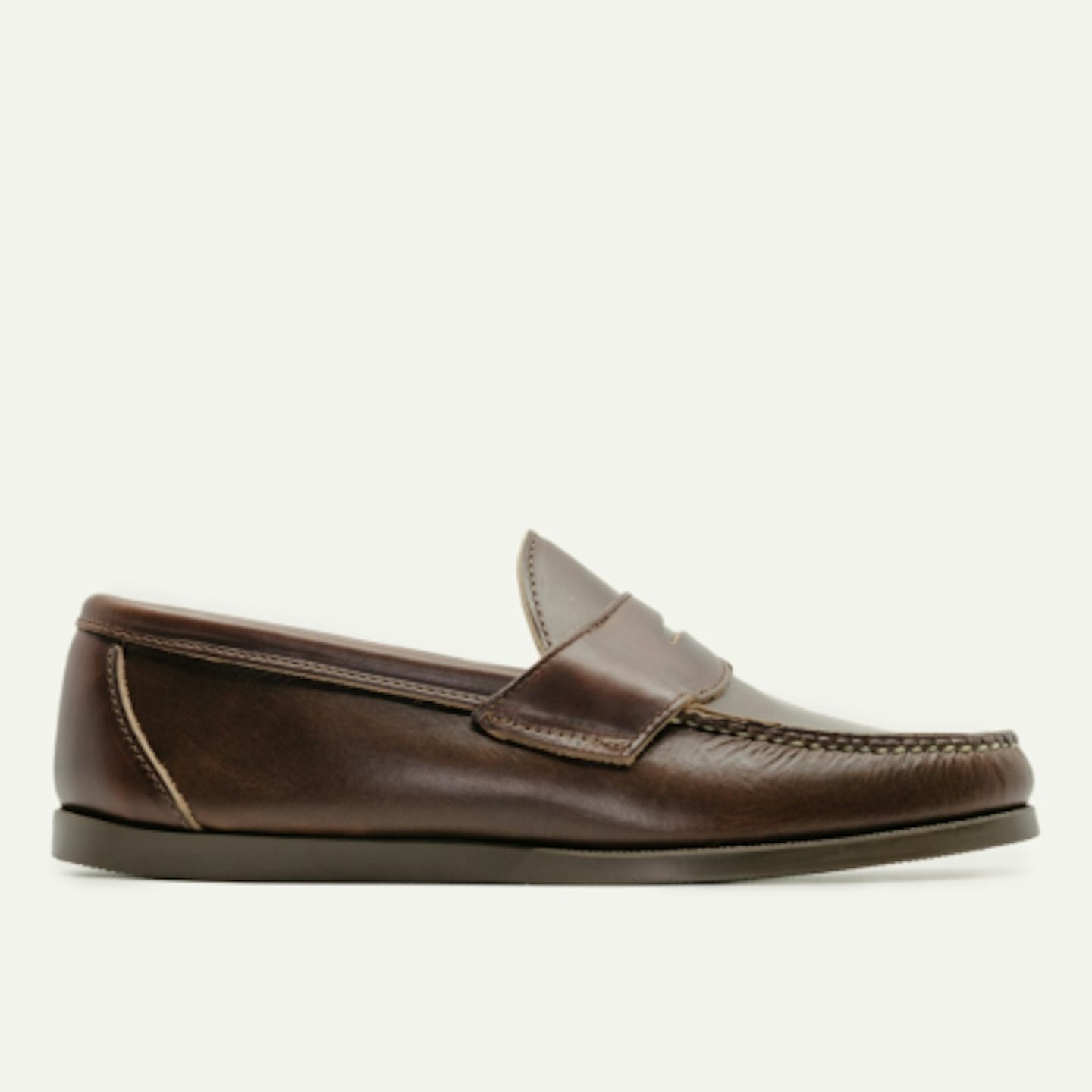 Penny Moc - Natural Chromexcel, Camp Sole - Made in USA | Oak