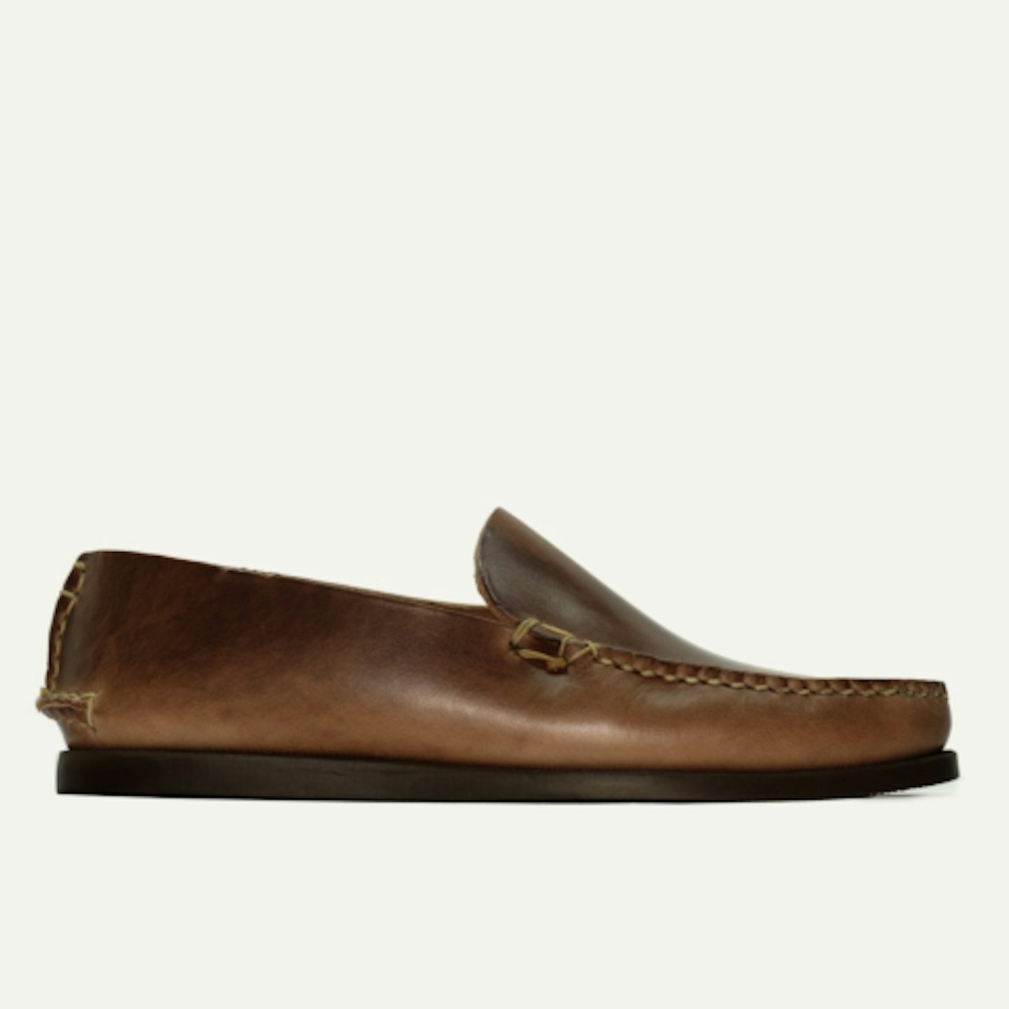 Slip Moc - Natural 12oz Chromexcel, Camp Sole - Made in USA with