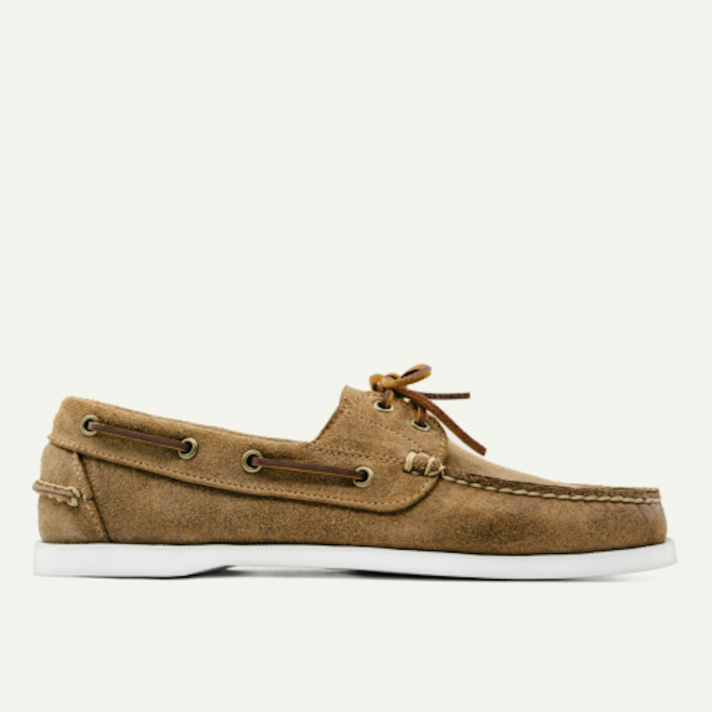 Boat Shoe - Horween Natural Chromexcel Roughout, Deck Sole - Made